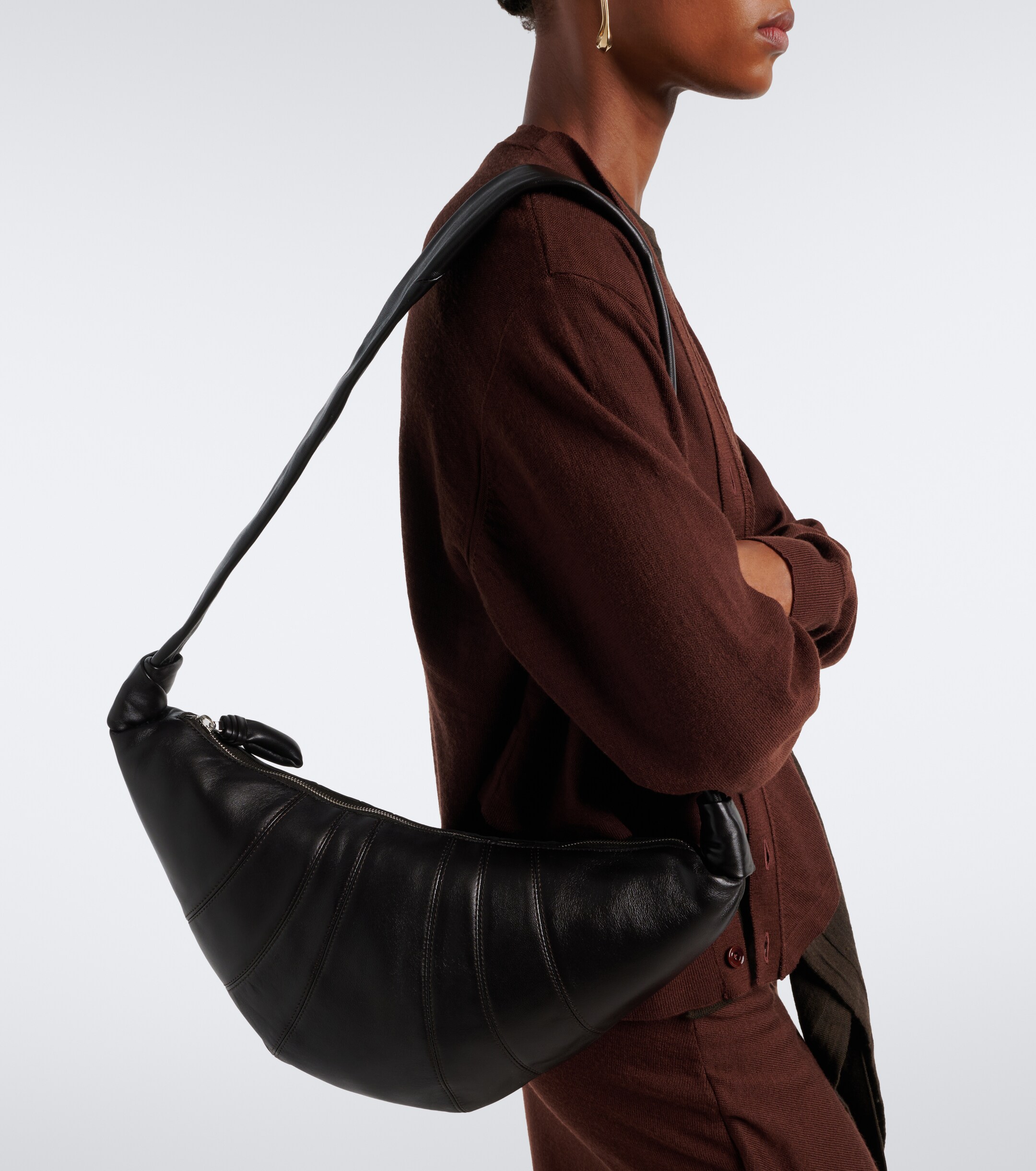 Lemaire Croissant leather shoulder bag