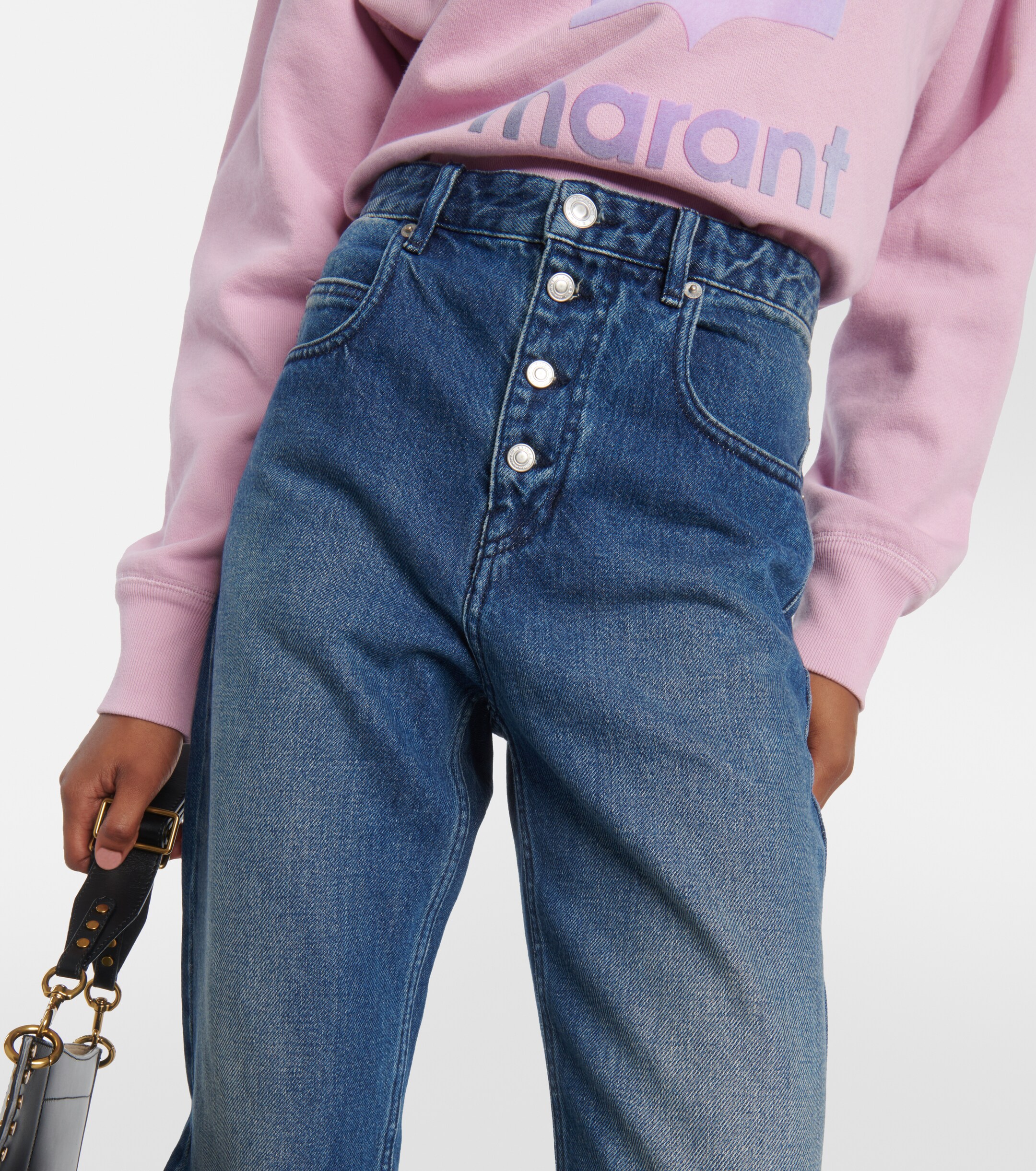 Marant Étoile Belden high-rise straight jeans