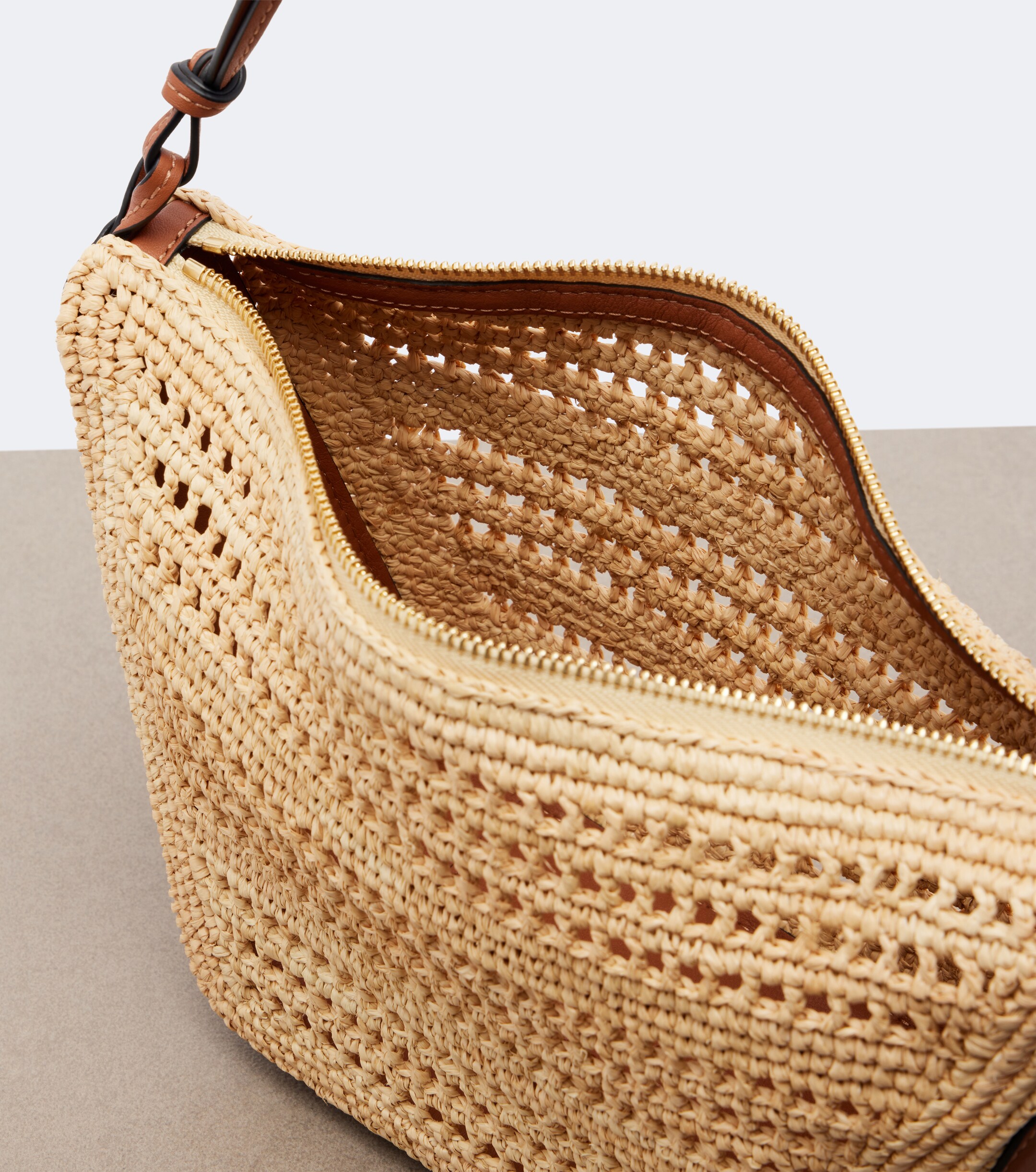 Loewe Hammock Mini raffia shoulder bag