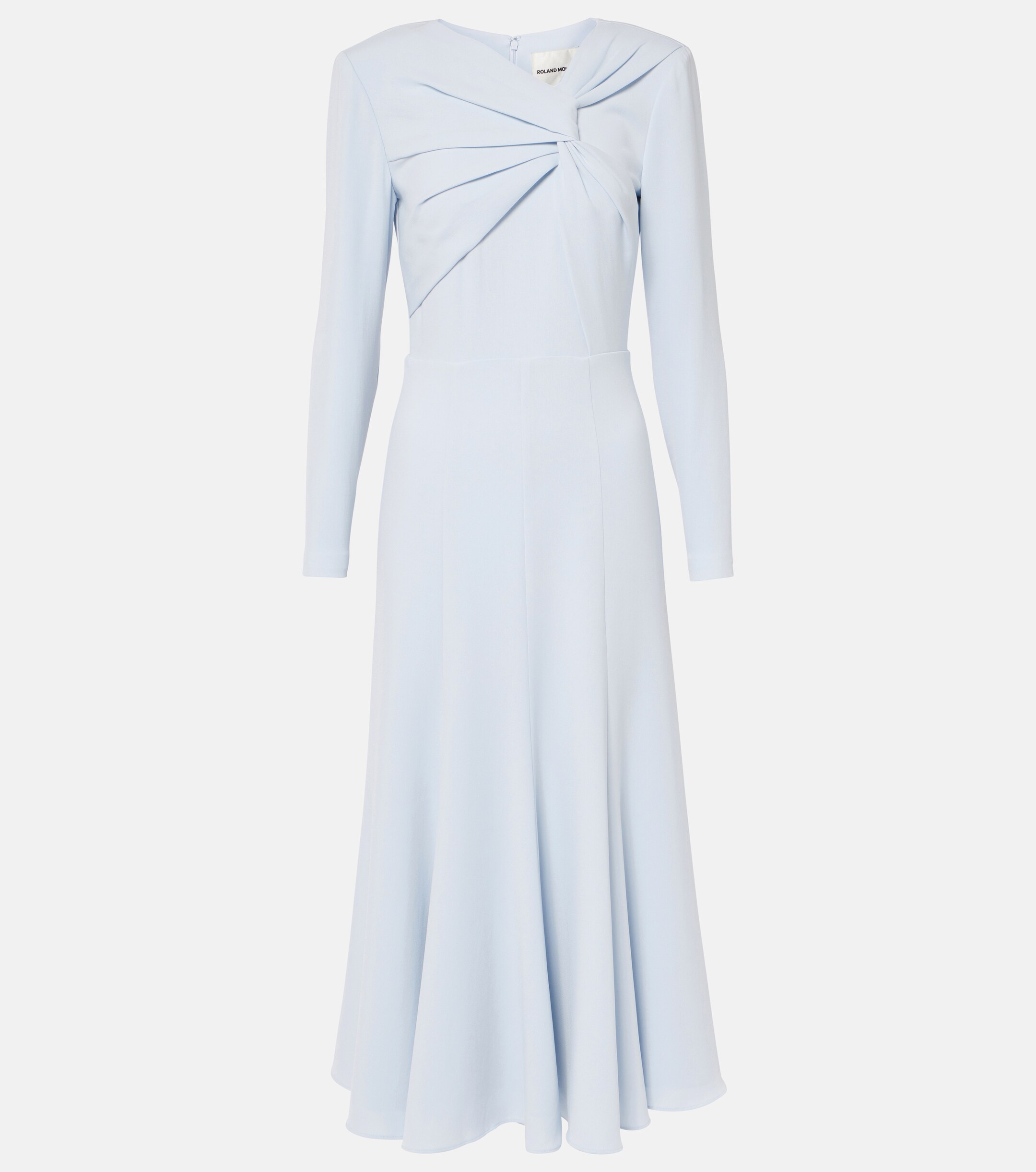 knee length dresses for ladies Stretch Cady Midi Dress in White – Roland Mouret
