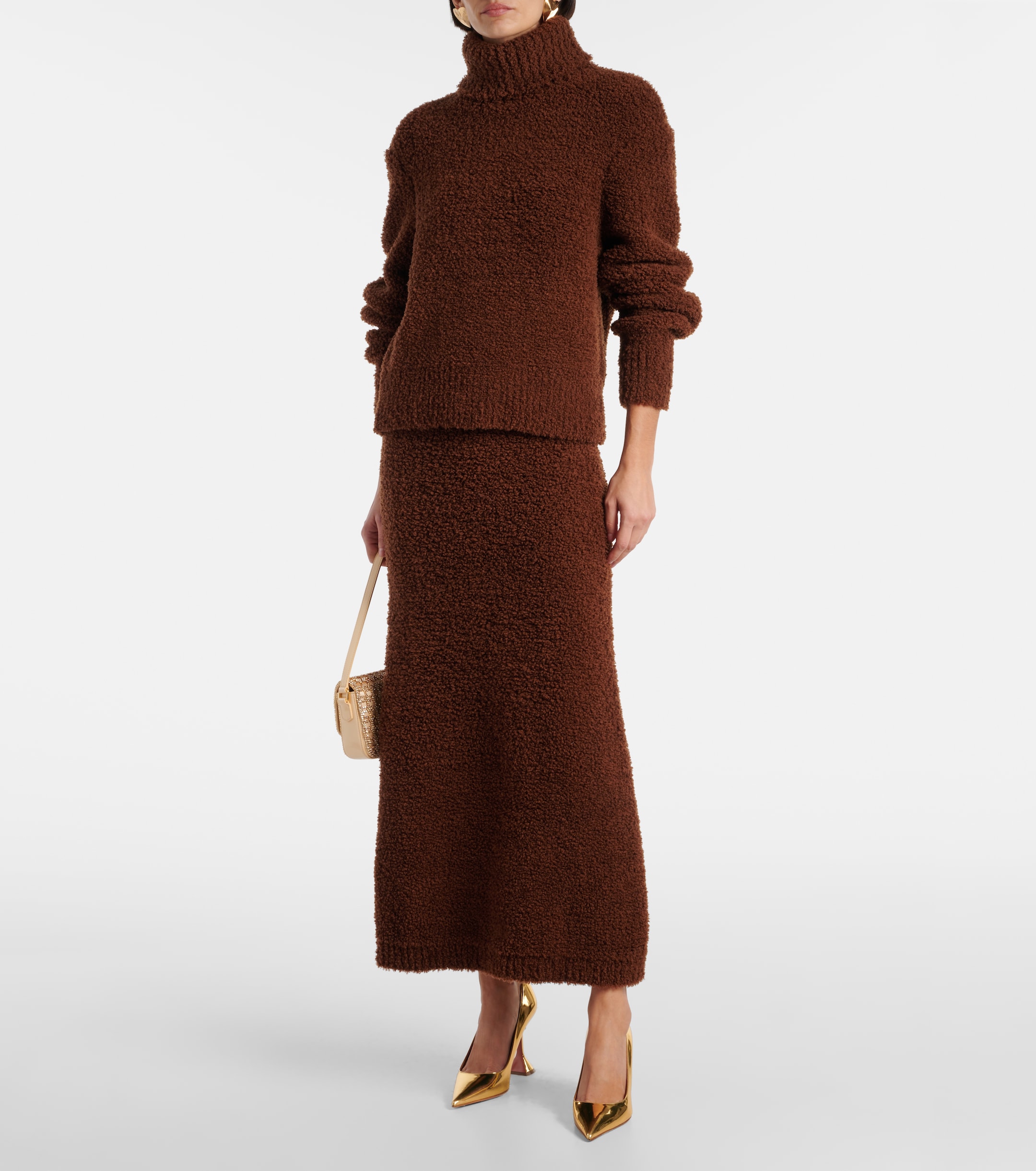 self-portrait Wool-blend pencil skirt