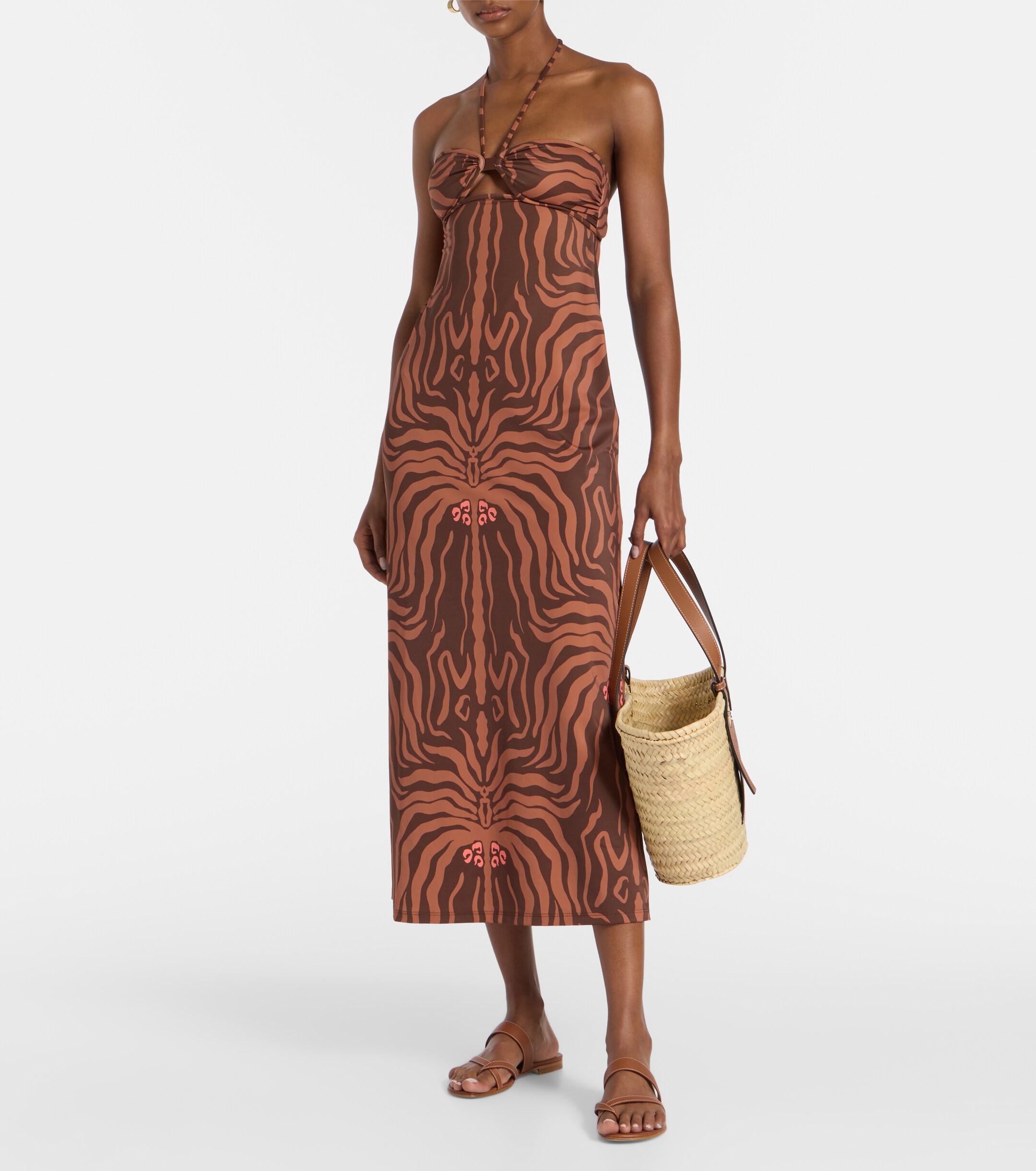 Johanna Ortiz Jungle Palms printed midi dress