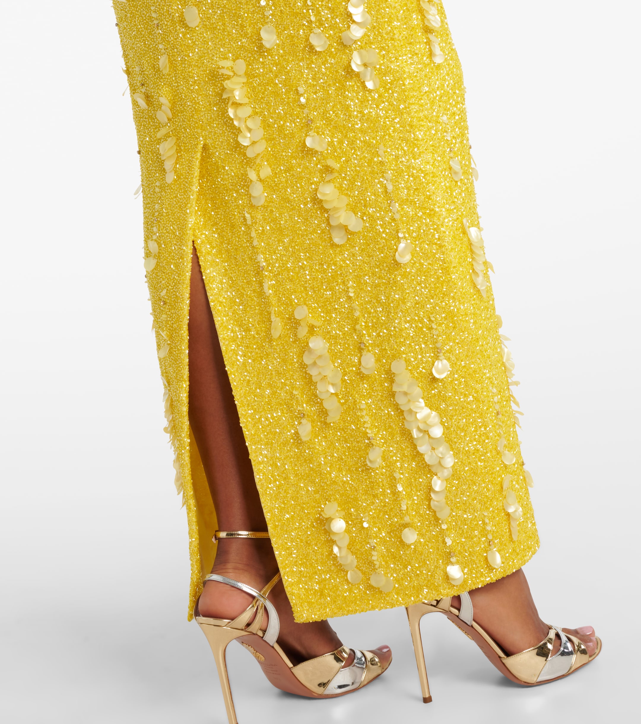 Clio Peppiatt - Mimosa beaded sequined gown | Plush