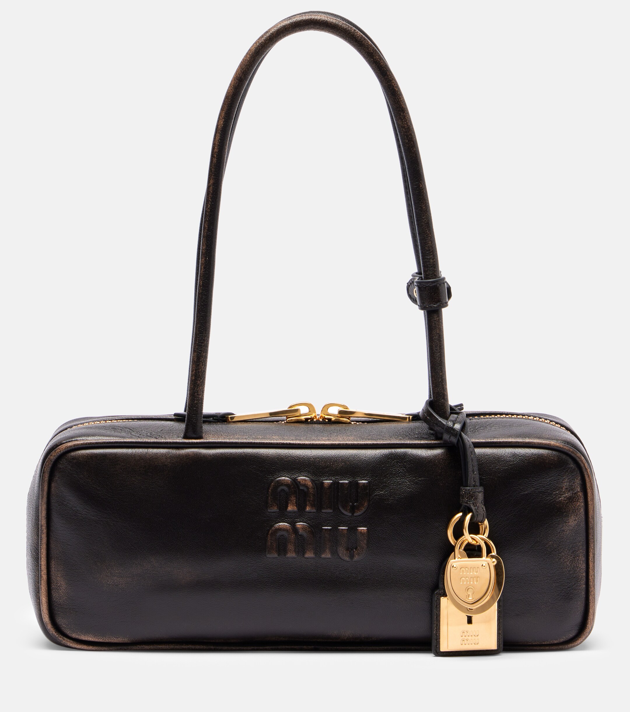 Miu Miu Beau logo leather shoulder bag