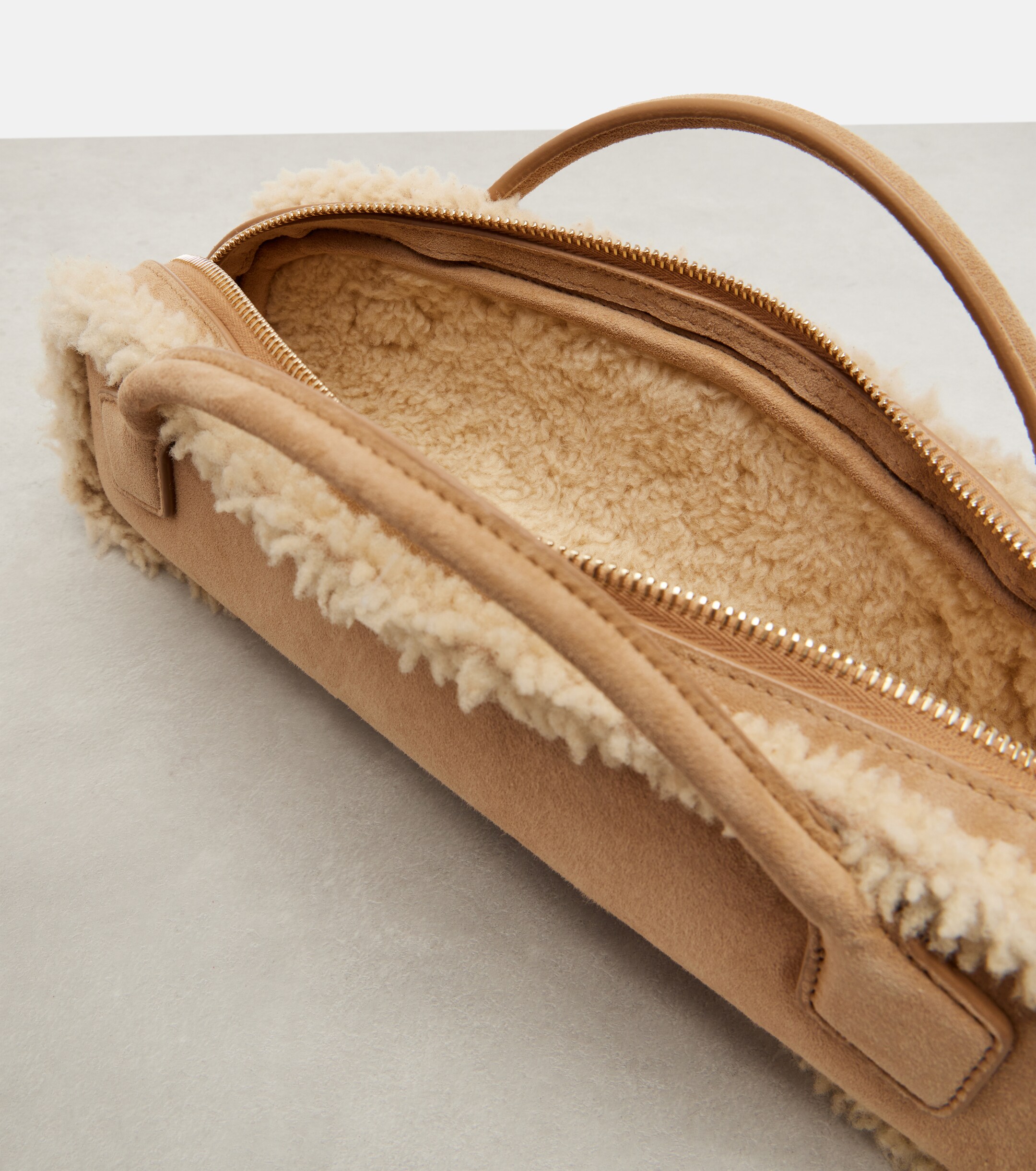 Alaïa Le Teckel Small suede clutch