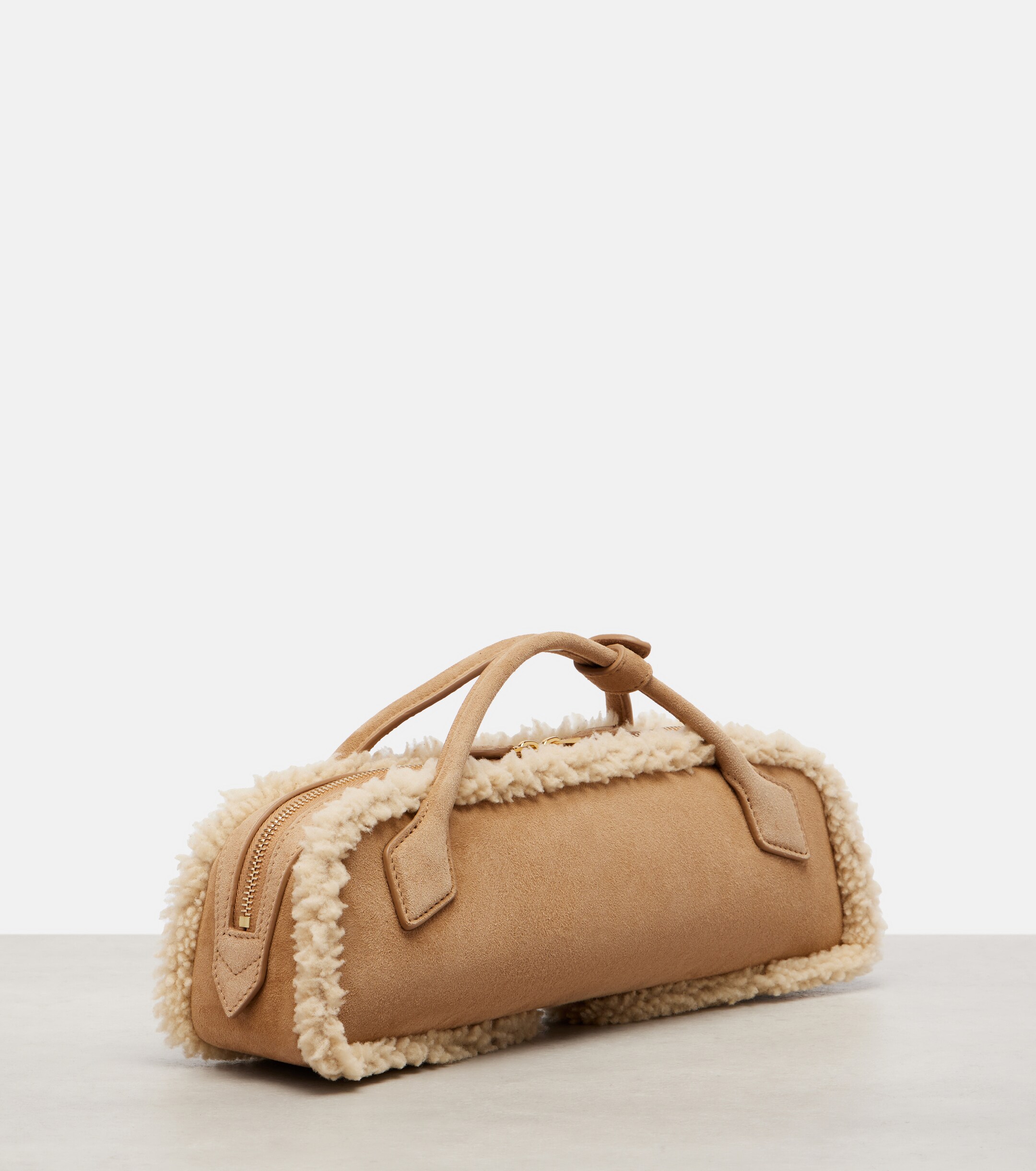 Alaïa Le Teckel Small suede clutch