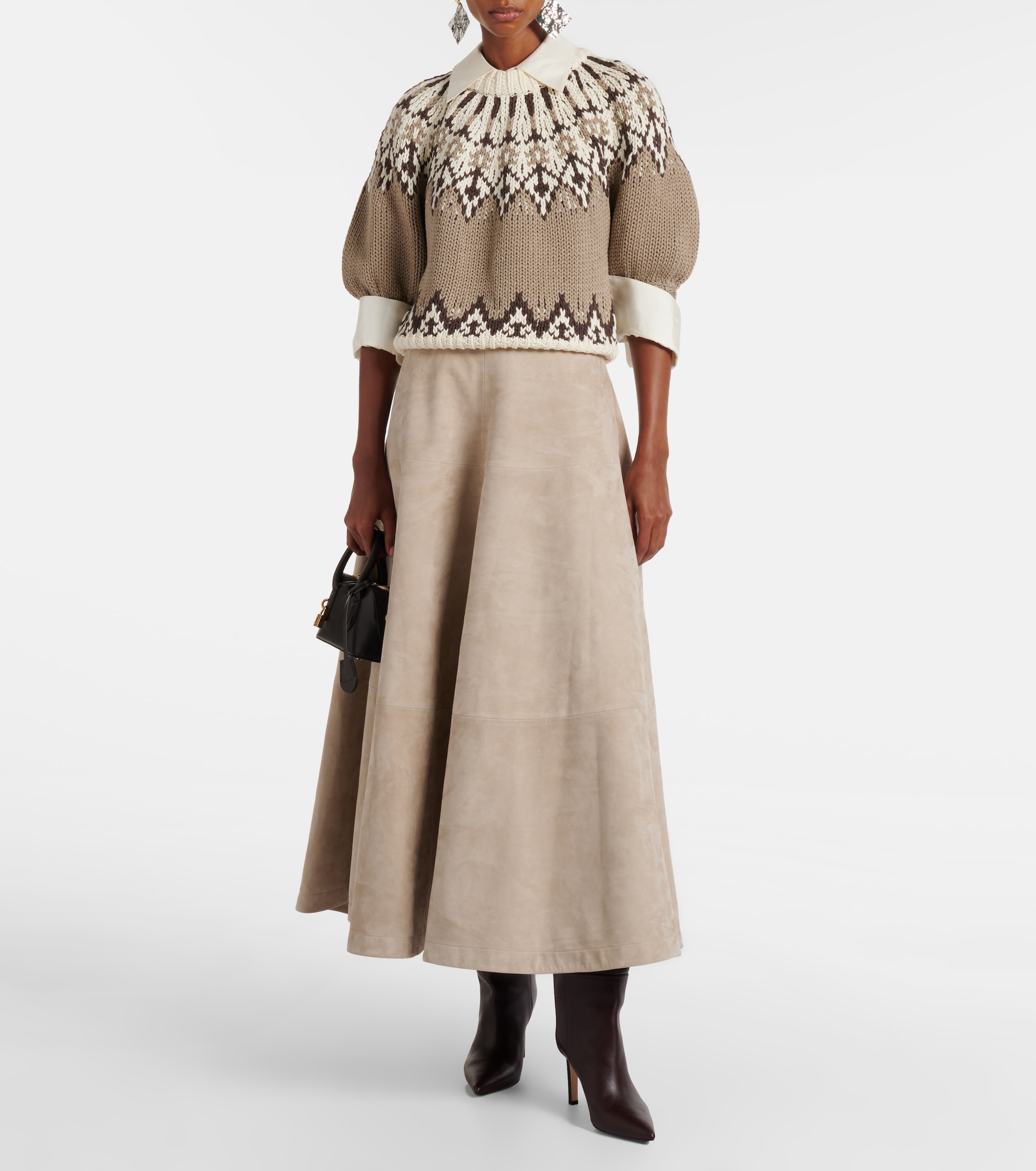 Altuzarra Varda suede maxi skirt 