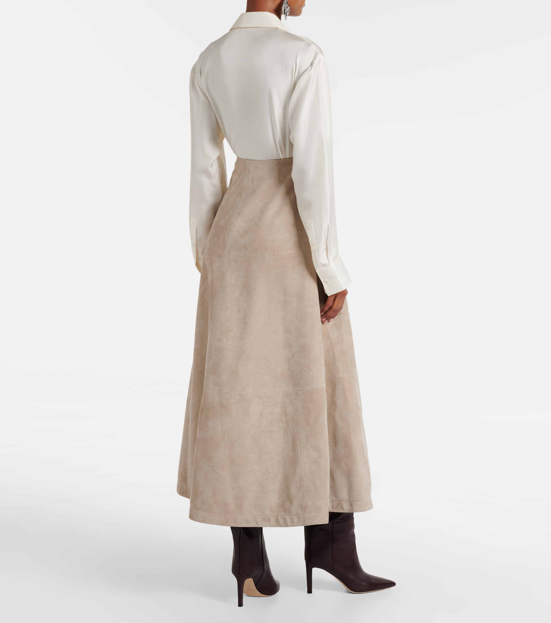Altuzarra Varda suede maxi skirt 