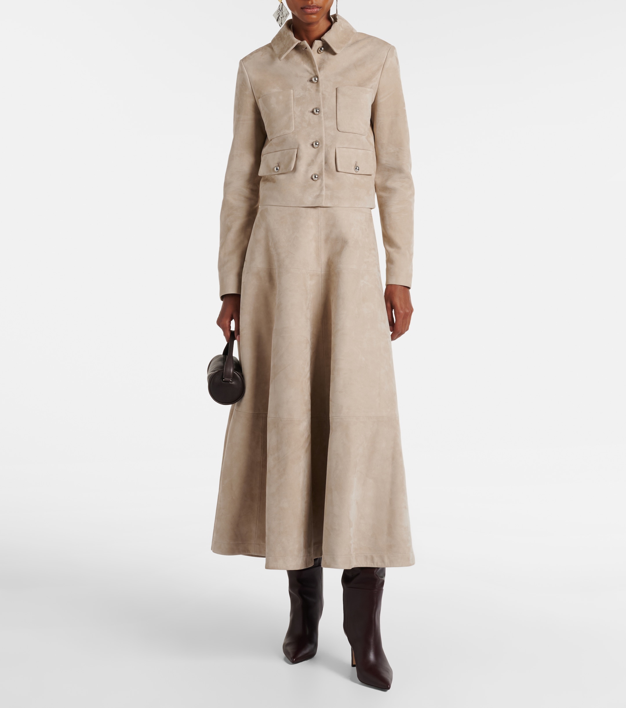Altuzarra Varda suede maxi skirt 