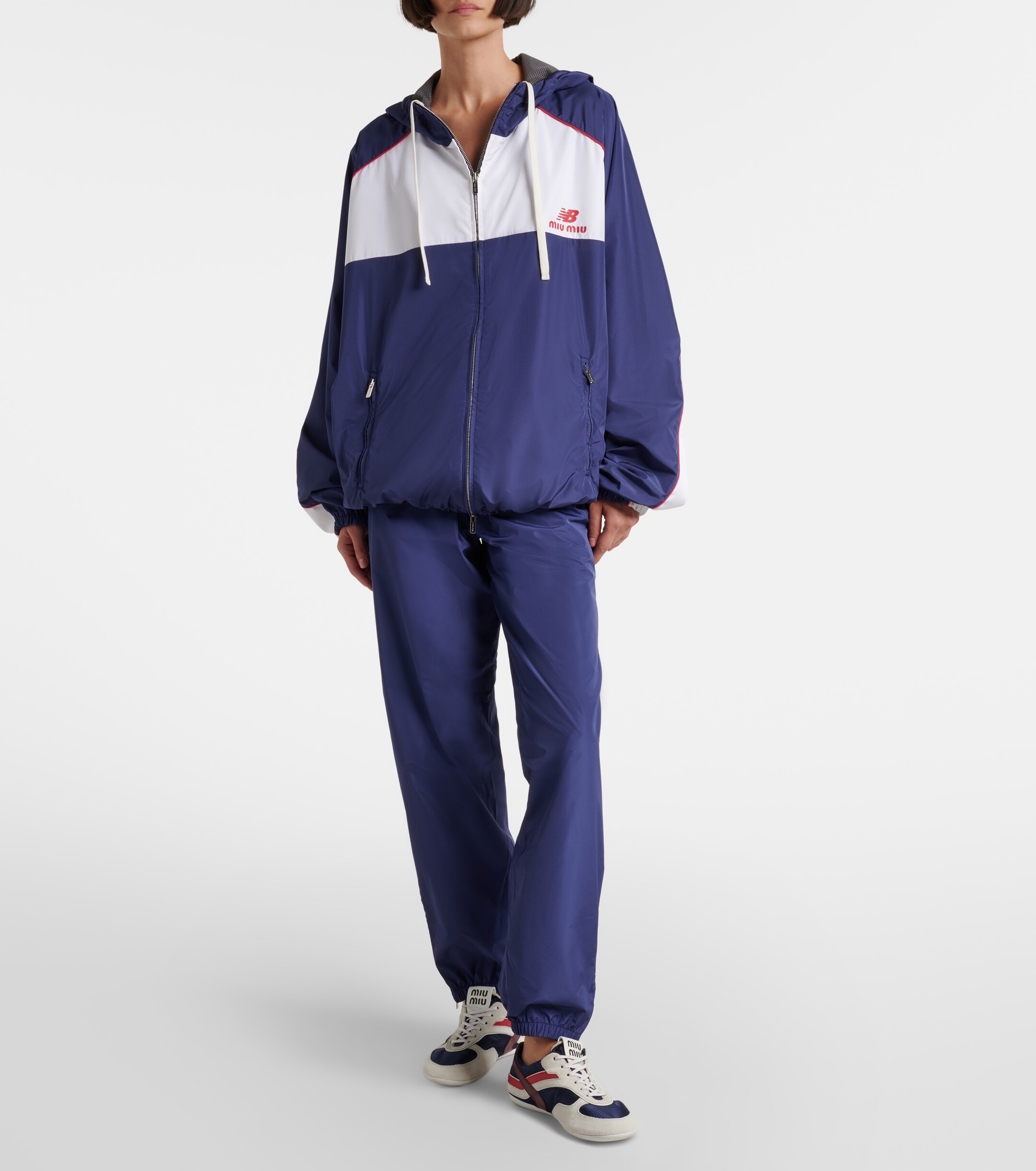 Miu Miu x New Balance poplin track pants