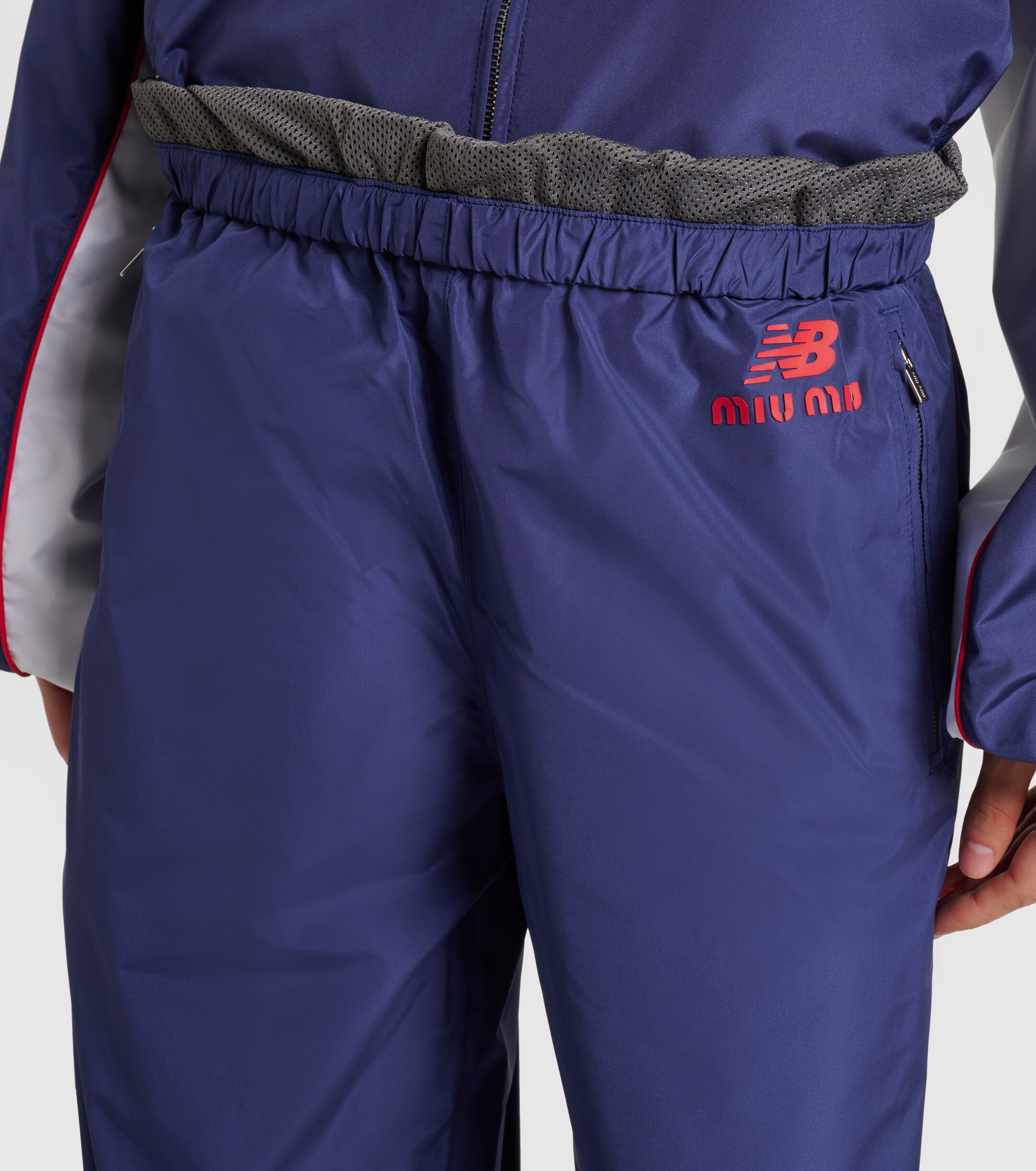 Miu Miu x New Balance poplin track pants