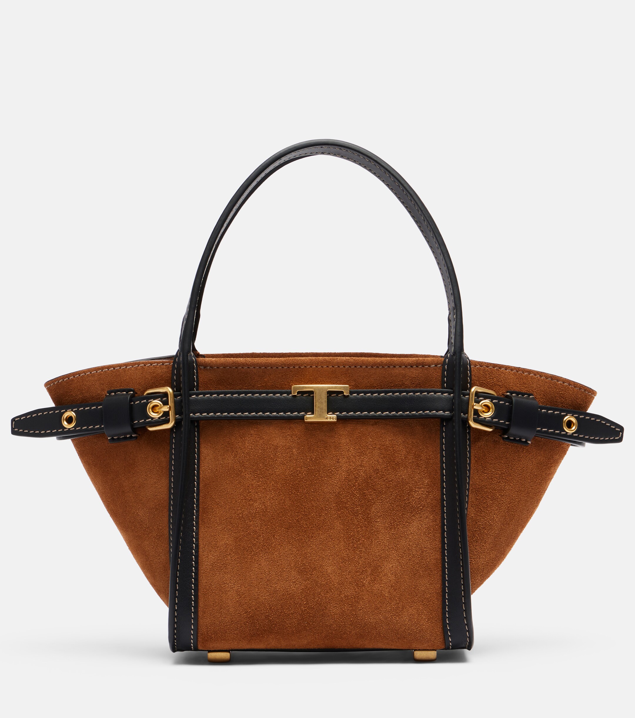 Tod's T Signature Mini suede top-handle bag