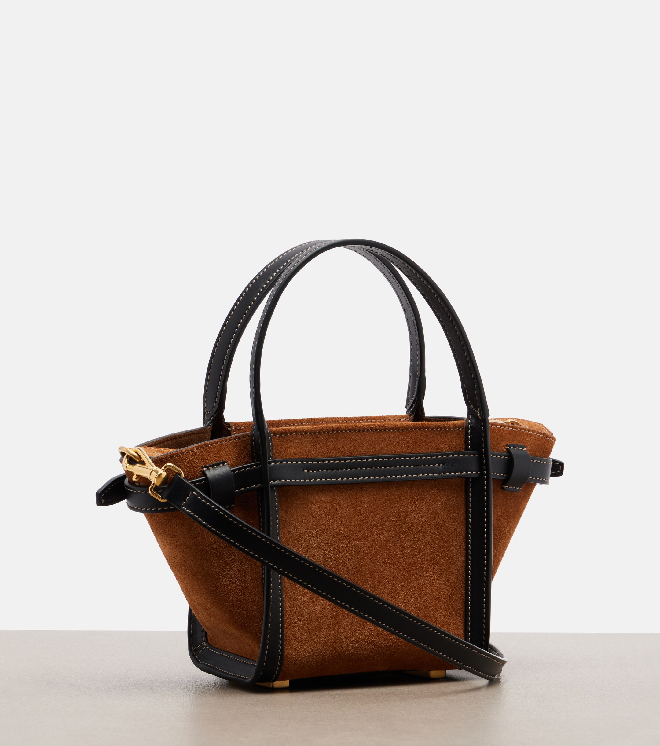 Tod's T Signature Mini suede top-handle bag