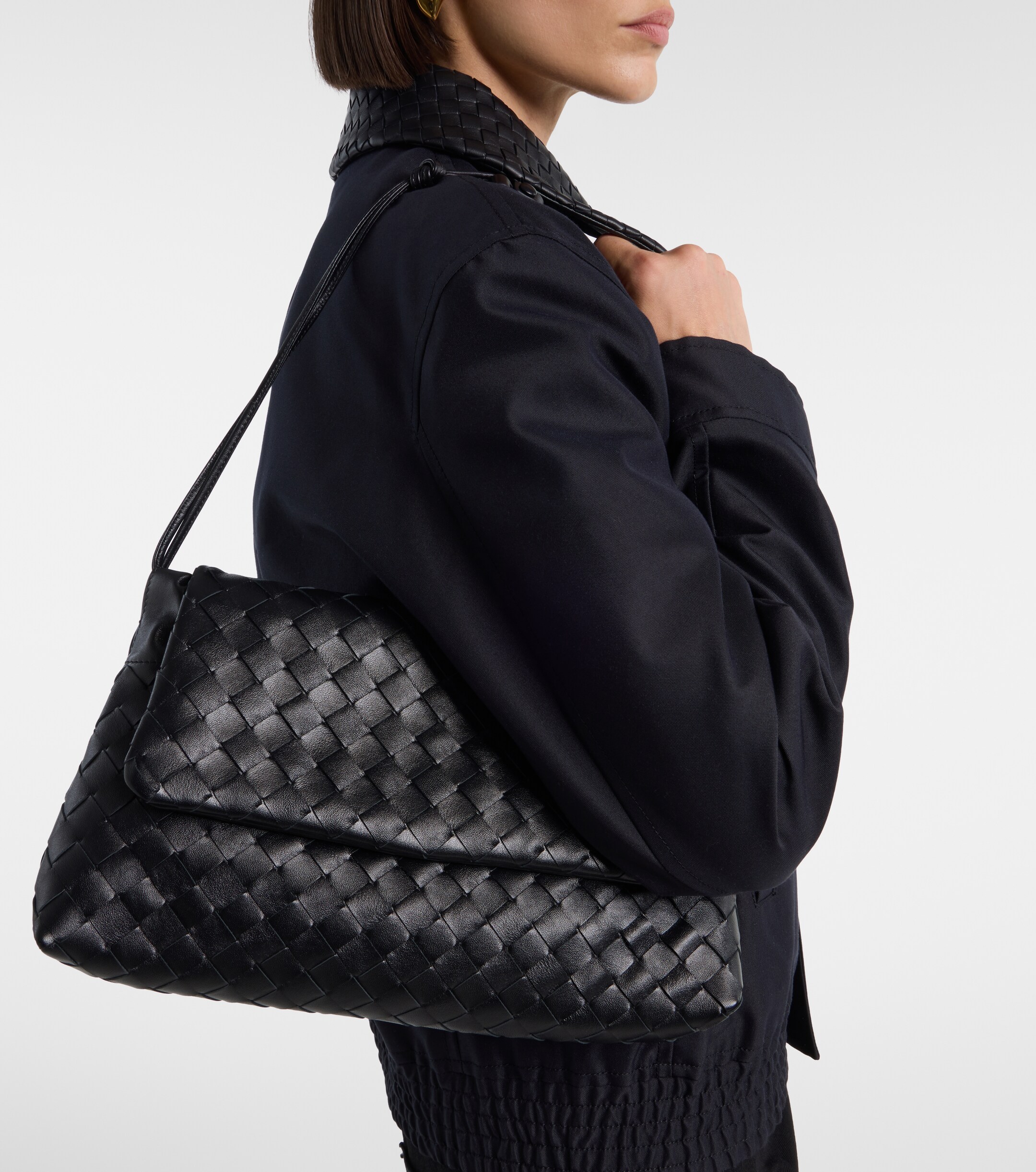 Bottega Veneta Giorno Small Intrecciato leather shoulder bag