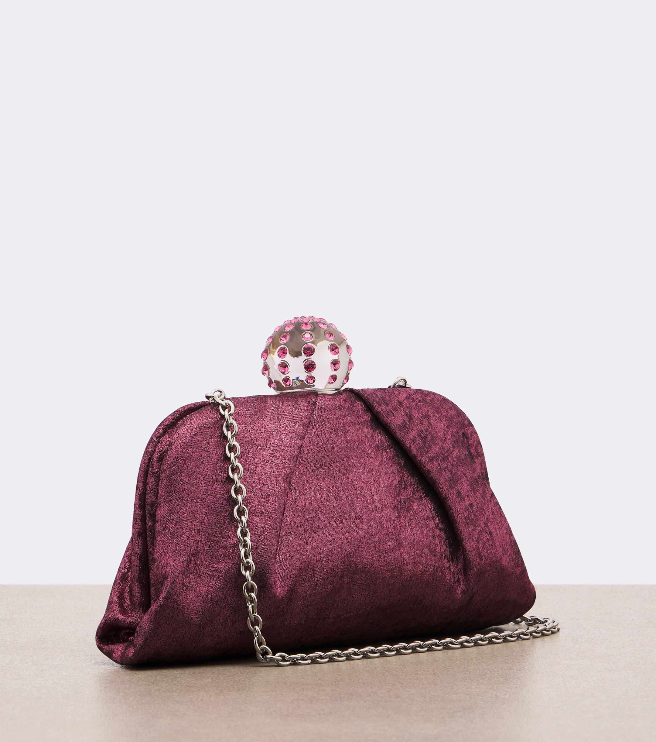 AQUAZZURA Aquazzura Tequila Mini embellished satin clutch