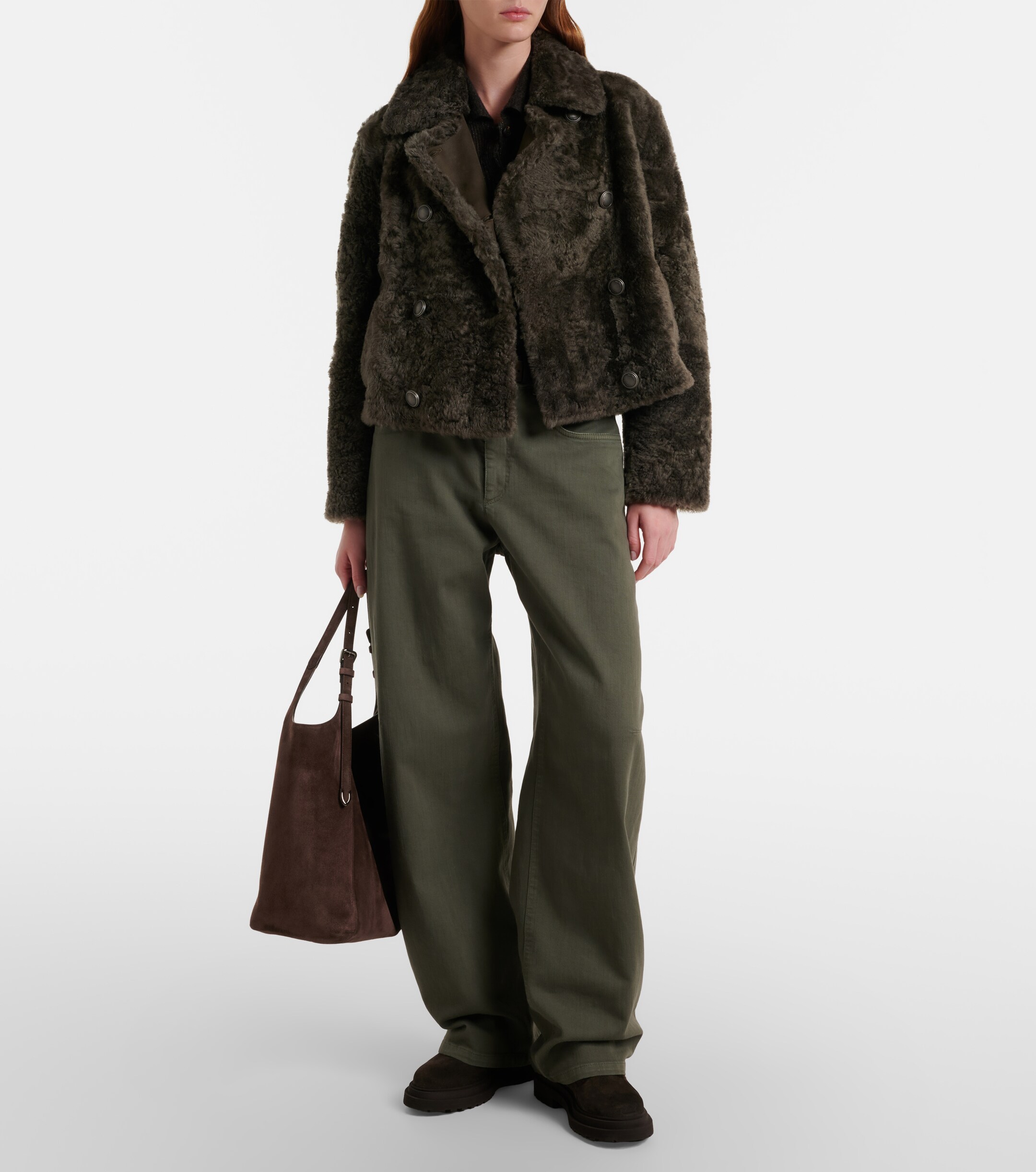 Brunello Cucinelli Medium suede shoulder bag