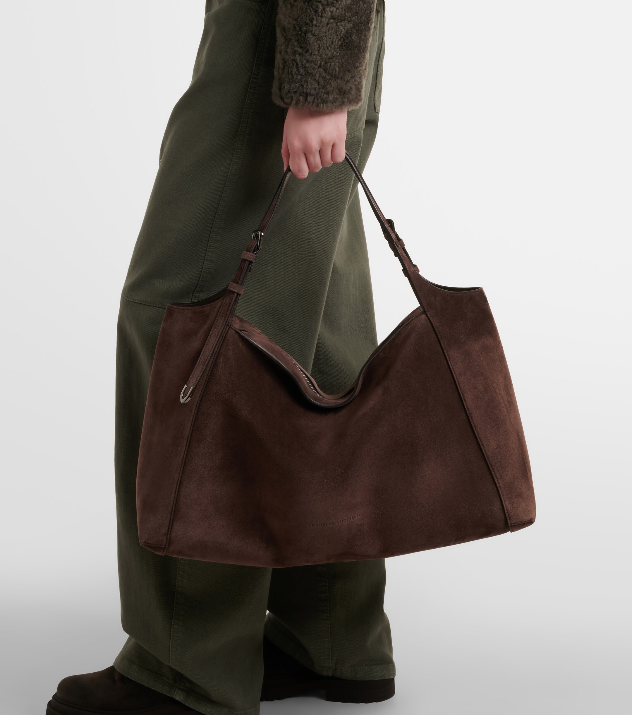 Brunello Cucinelli Medium suede shoulder bag