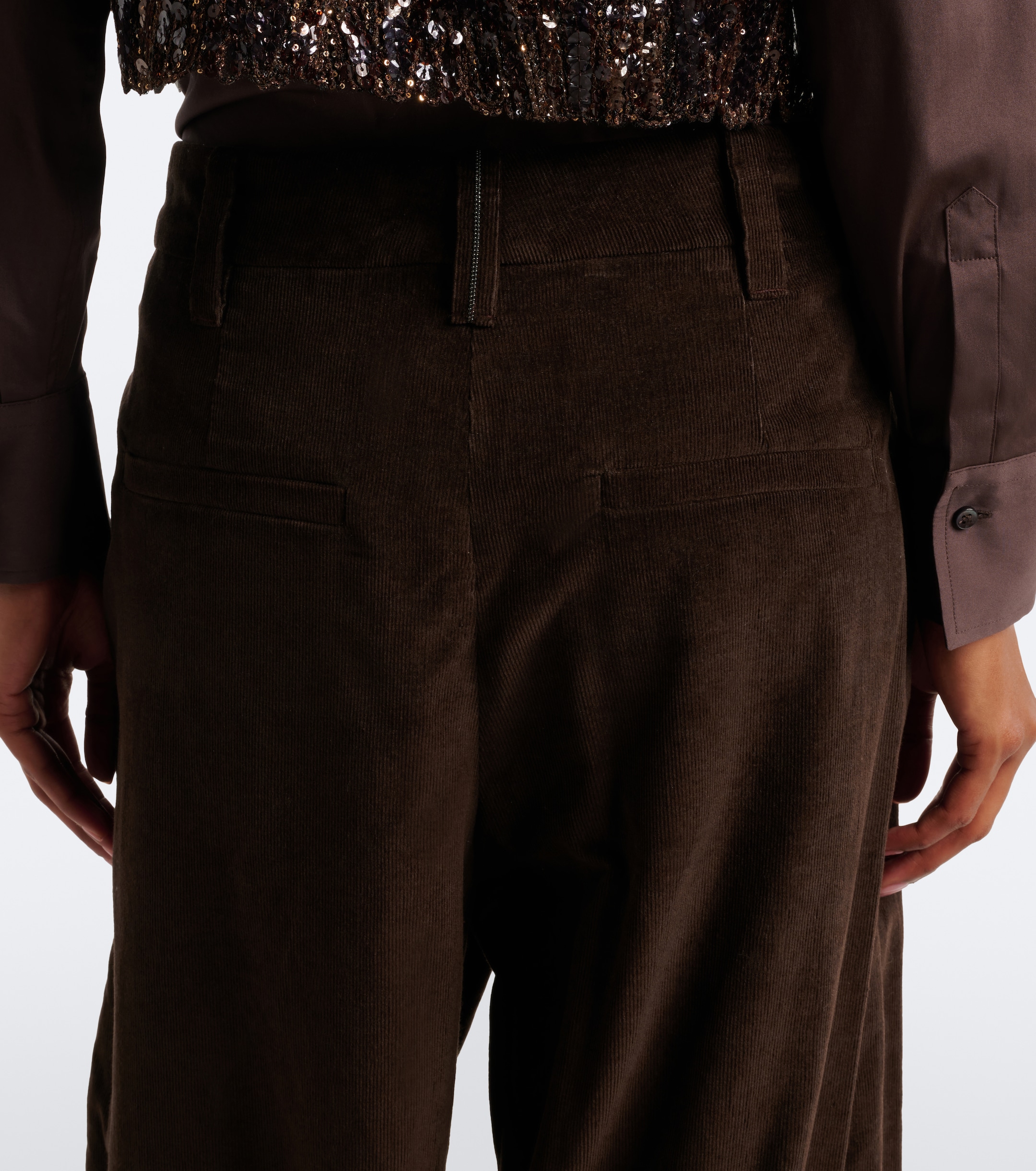 Brunello Cucinelli Brunello Cucinelli Monili corduroy wide-leg pants