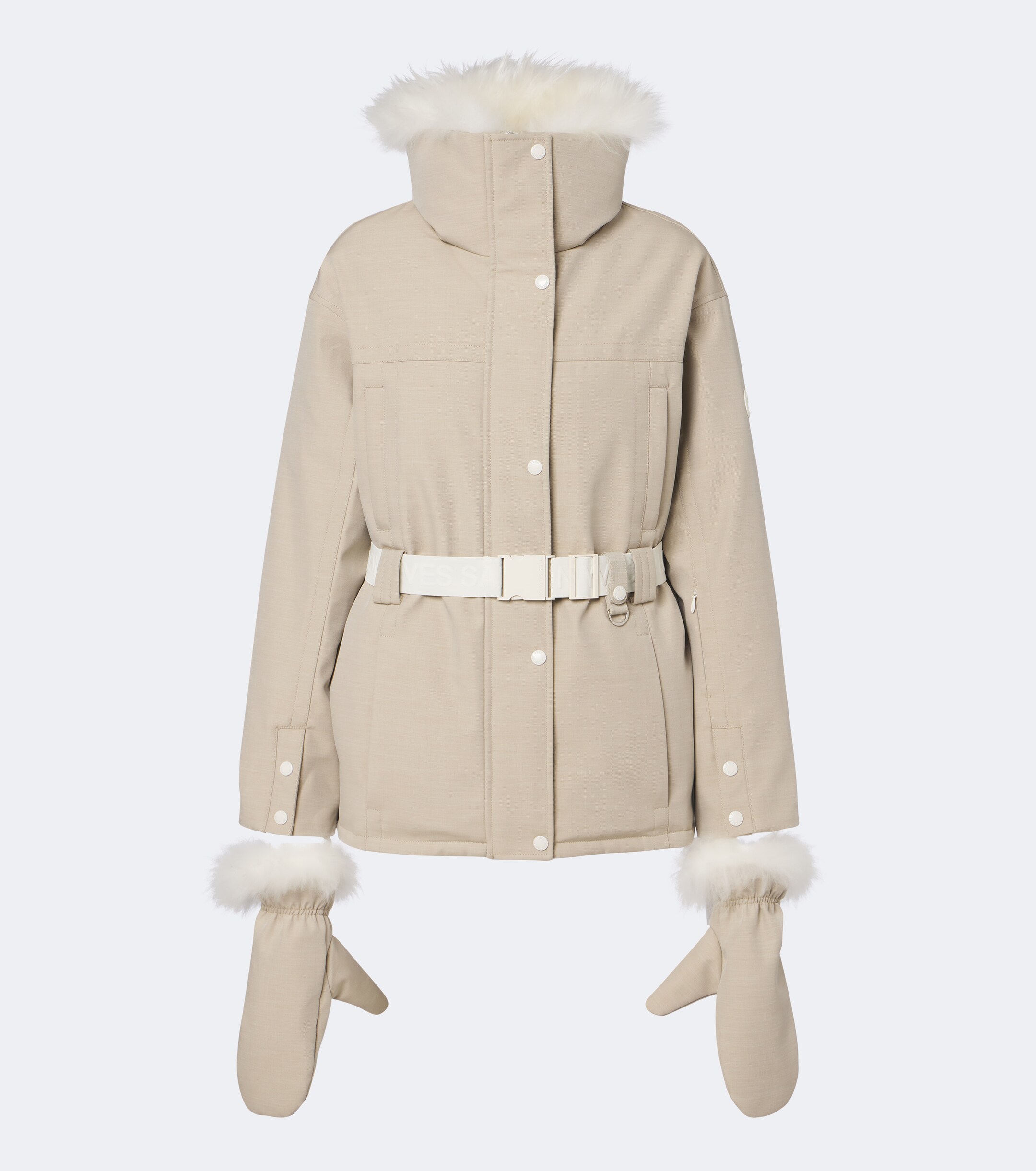 Yves Salomon Yves Salomon Belted shearling-trimmed ski jacket