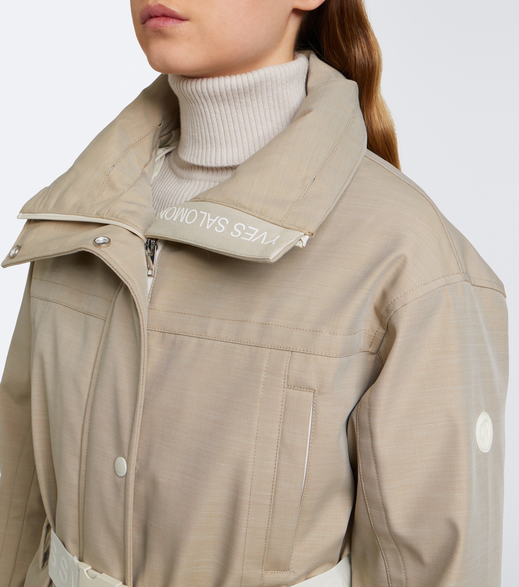 Yves Salomon Yves Salomon Belted shearling-trimmed ski jacket