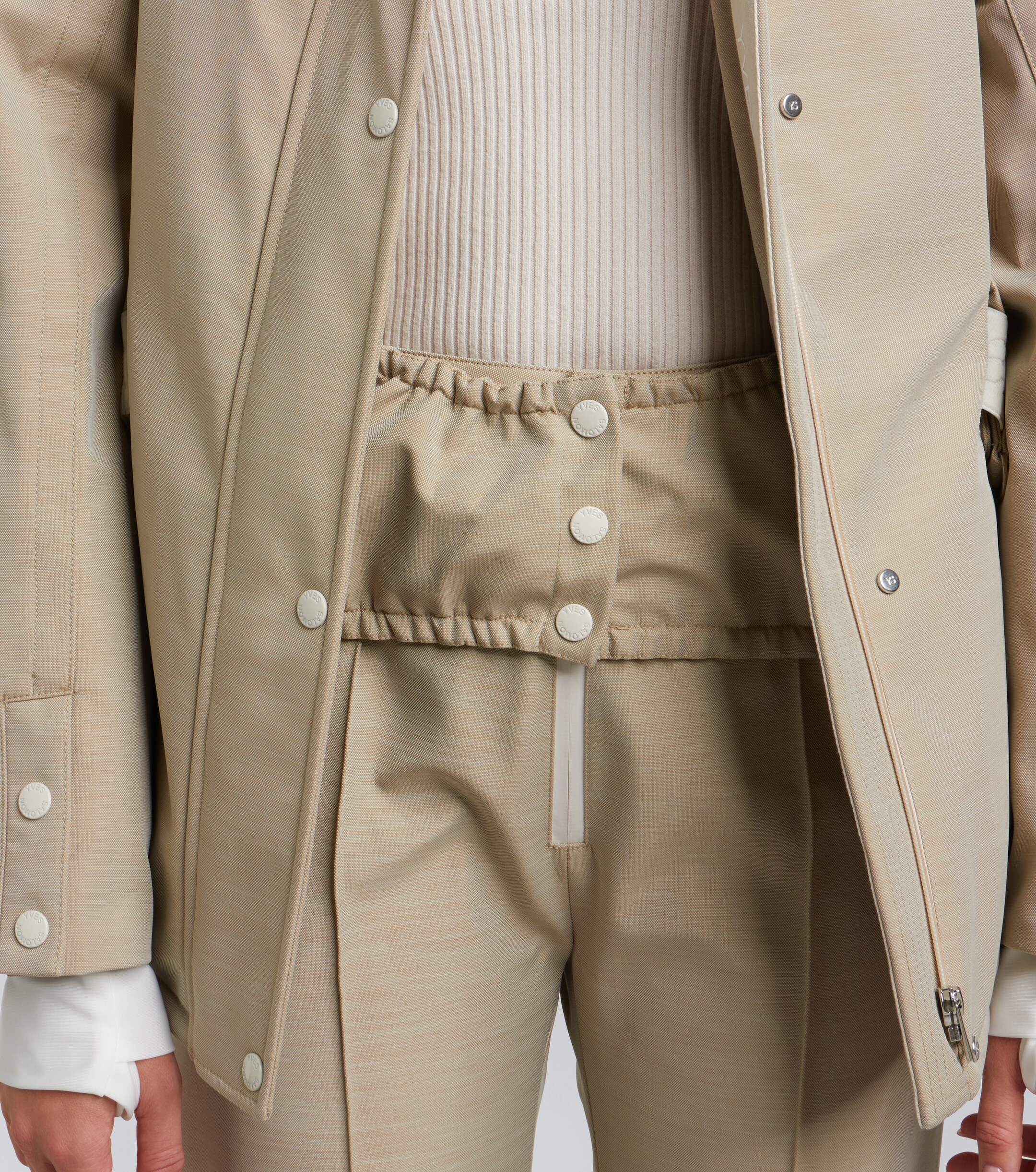 Yves Salomon Yves Salomon Belted shearling-trimmed ski jacket
