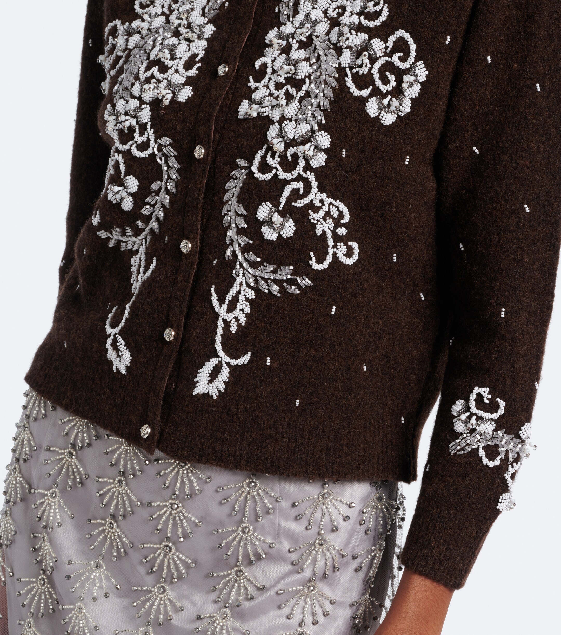 Jacques Wei Jacques Wei Beaded wool-blend cardigan