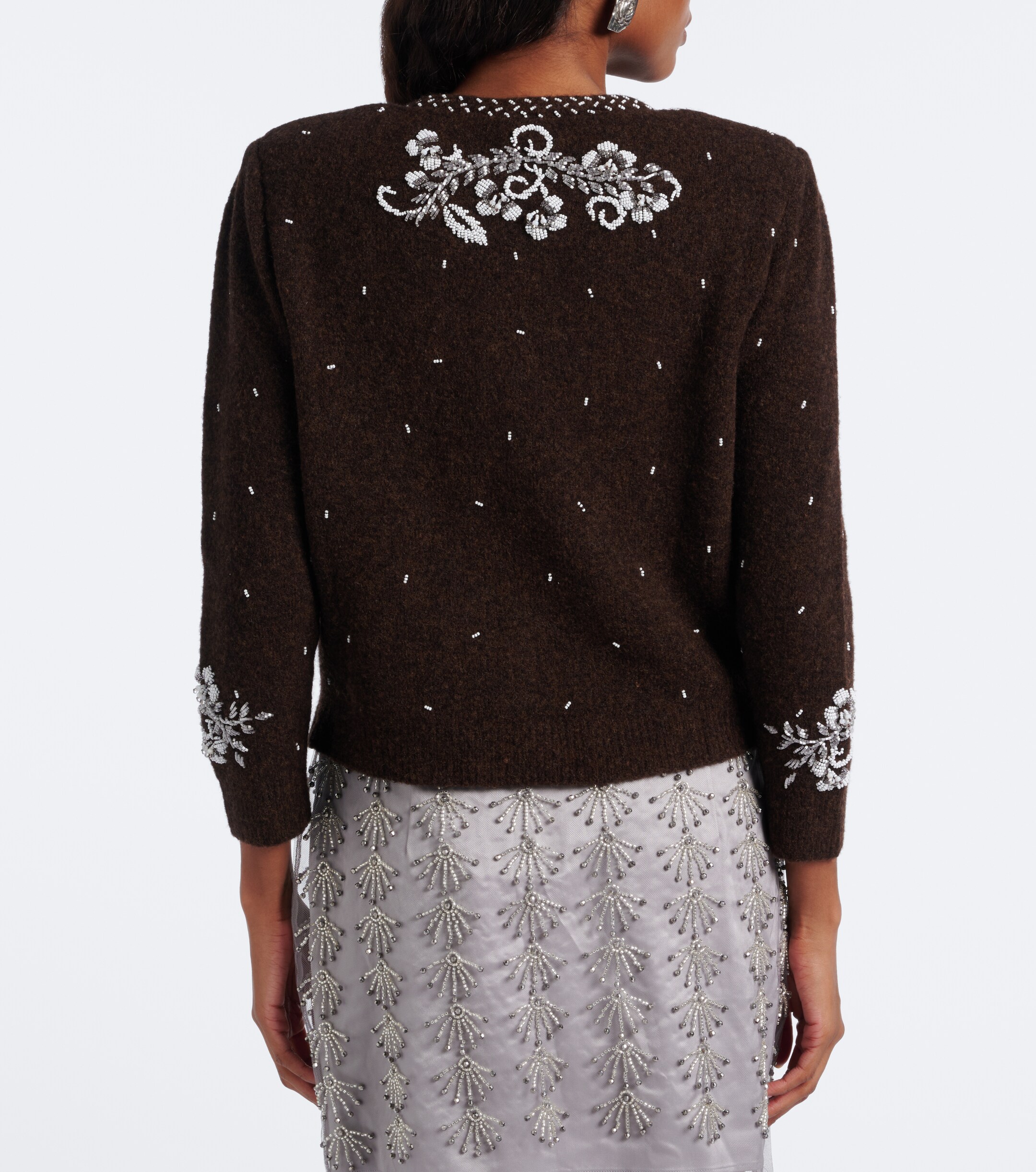 Jacques Wei Jacques Wei Beaded wool-blend cardigan