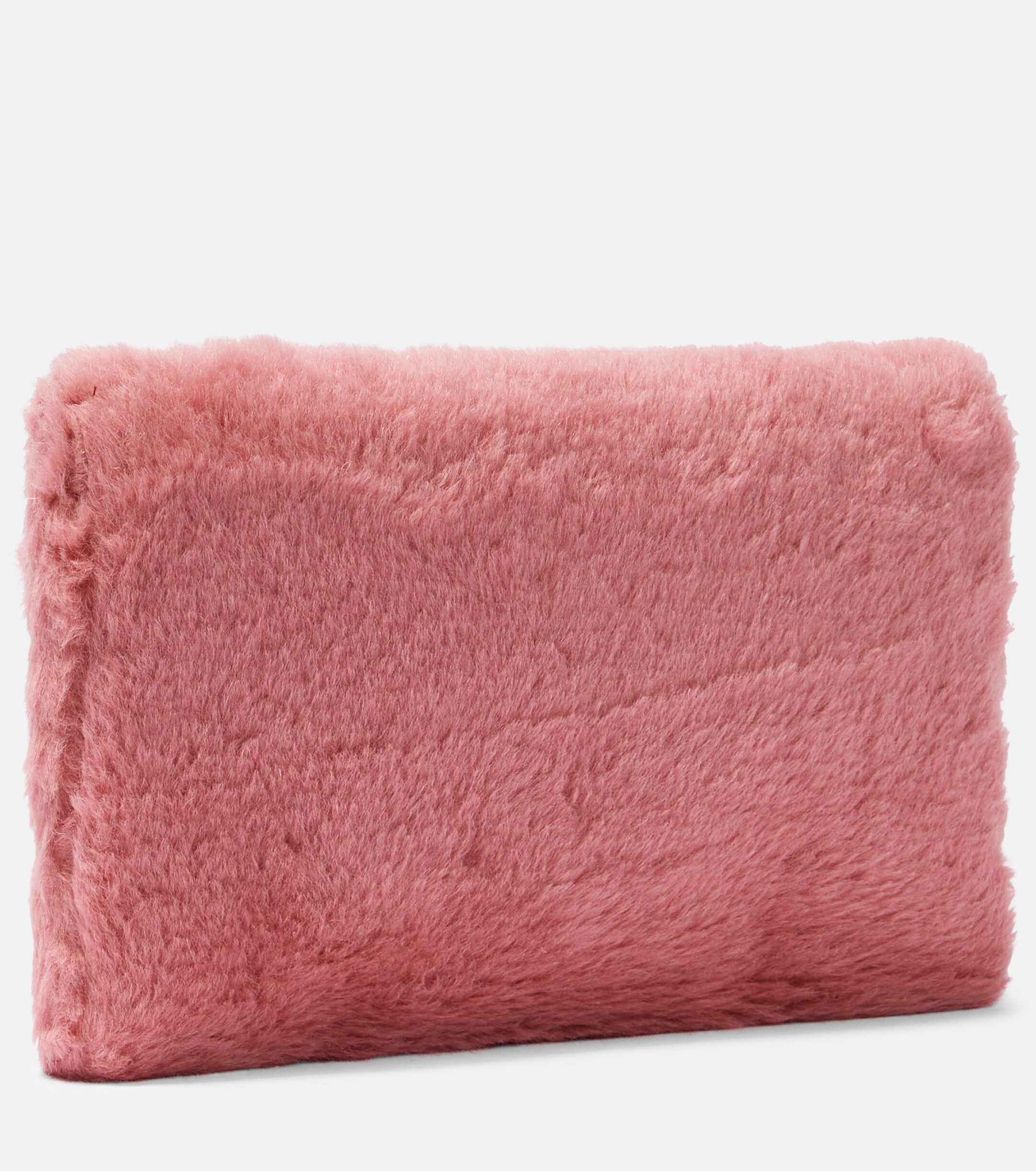 Max Mara Alpaca, wool, and silk teddy clutch