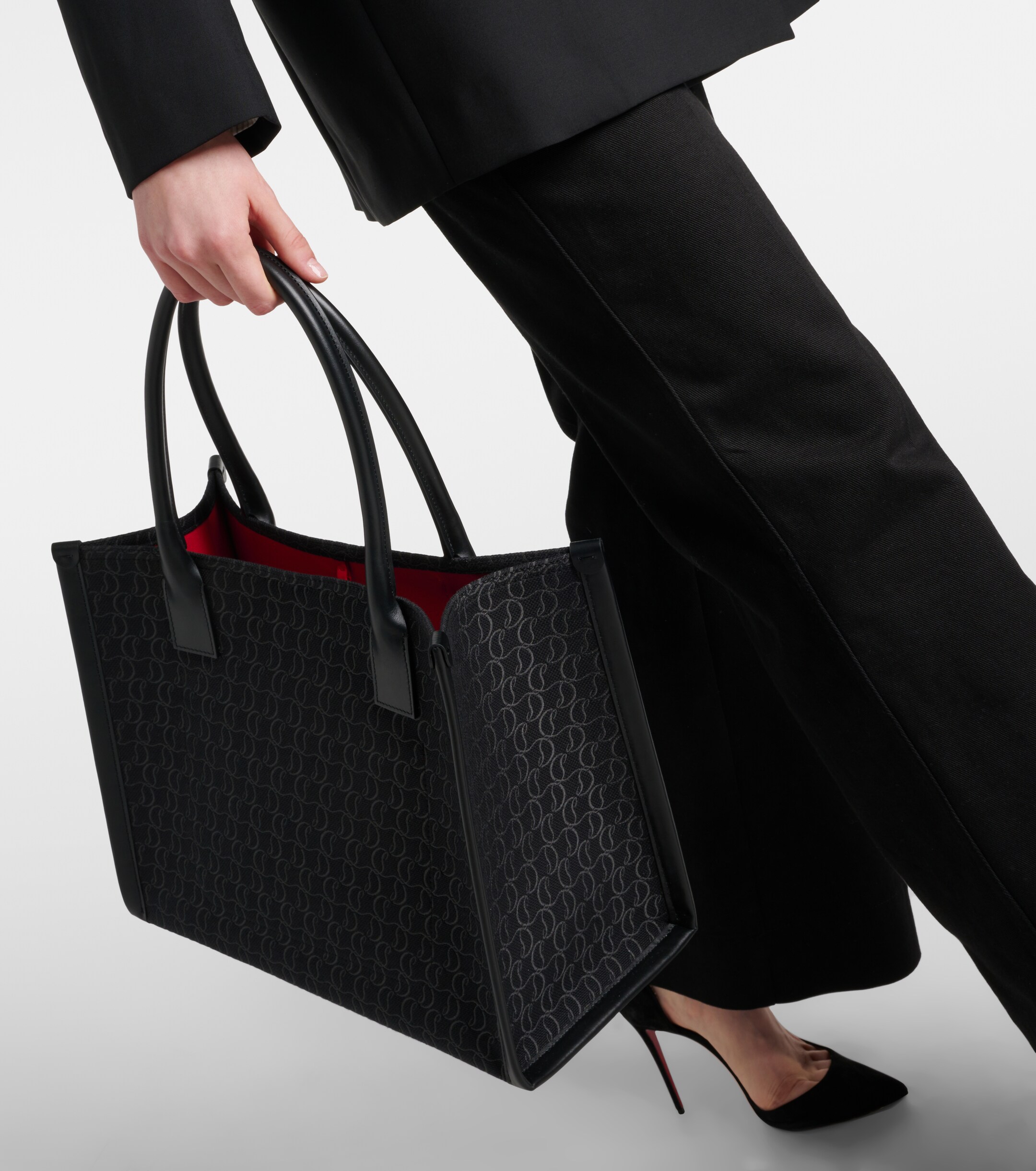 CHRISTIAN LOUBOUTIN By My Side E/W Large canvas tote bag