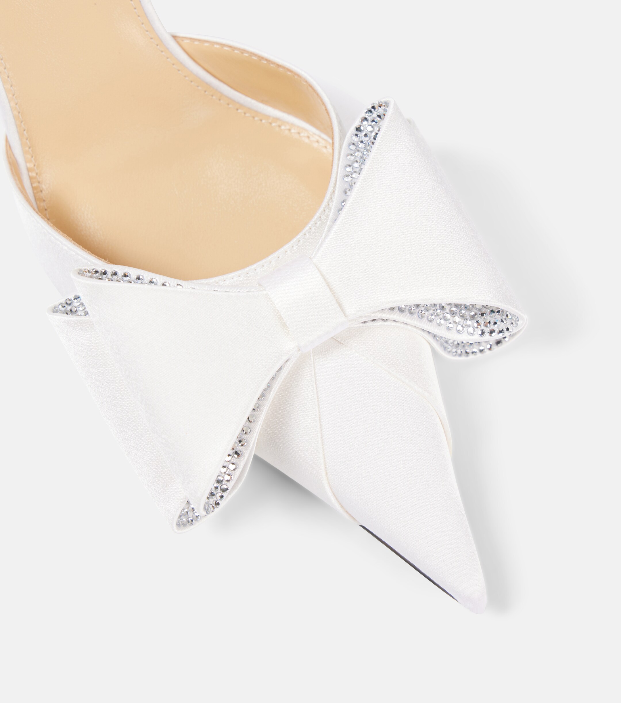 MACH & MACH Le Cadeau 85 satin slingback pumps