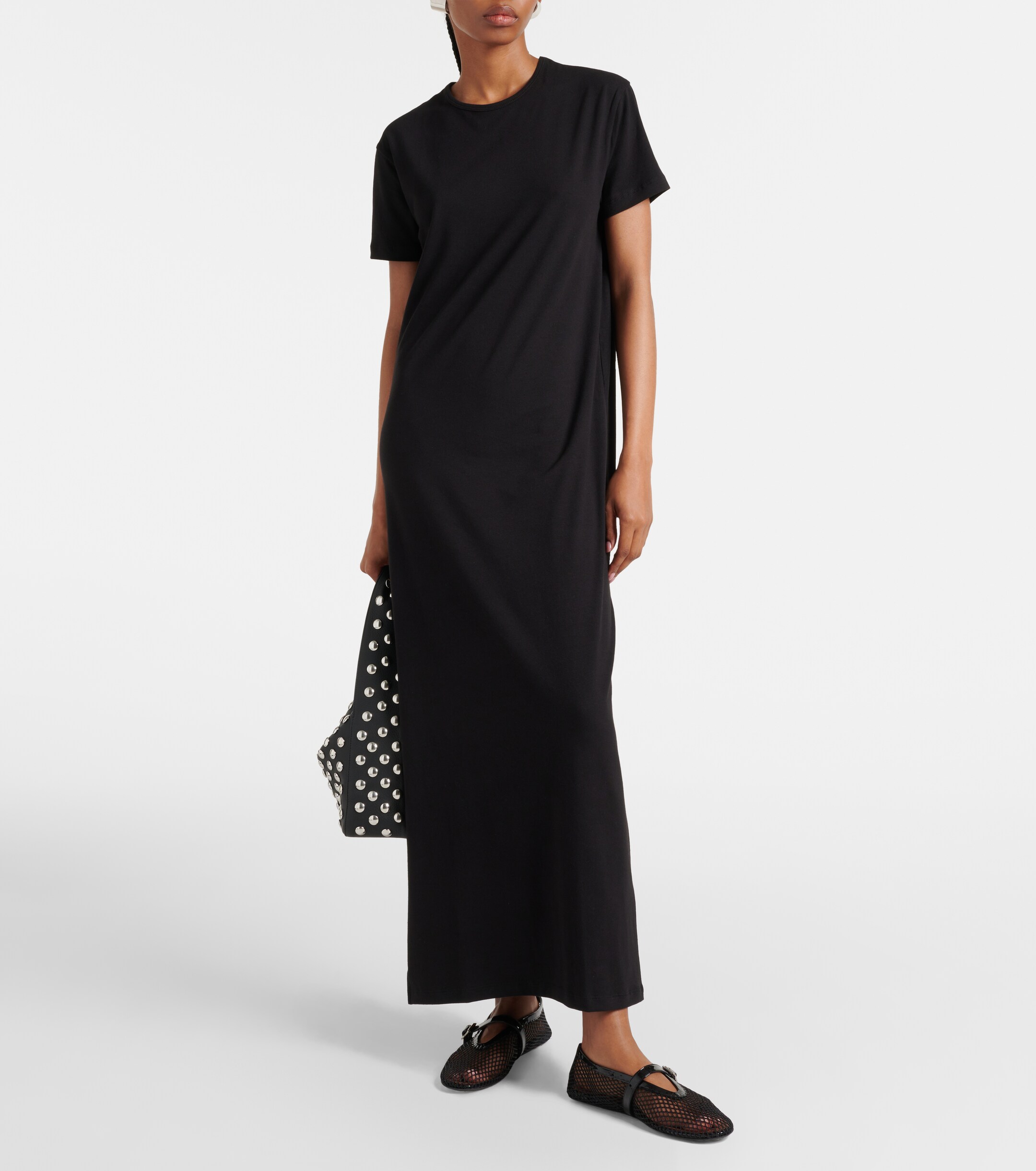 The Frankie Shop Maya cotton-blend jersey maxi dress
