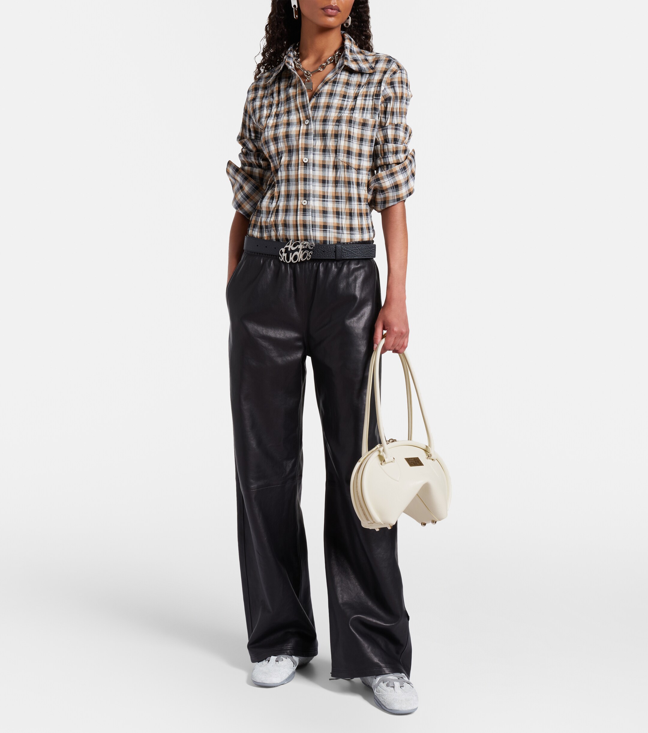Acne Studios Bowlina Small leather shoulder bag