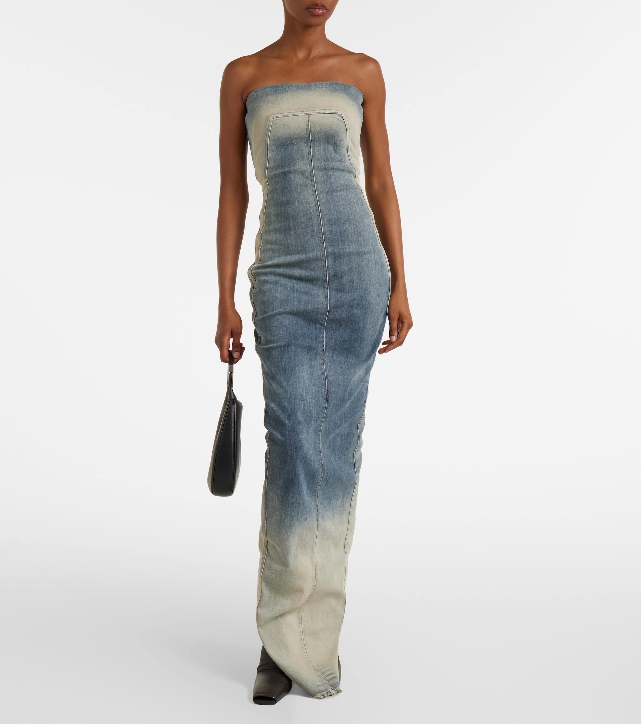 Rick Owens Denim bustier dress