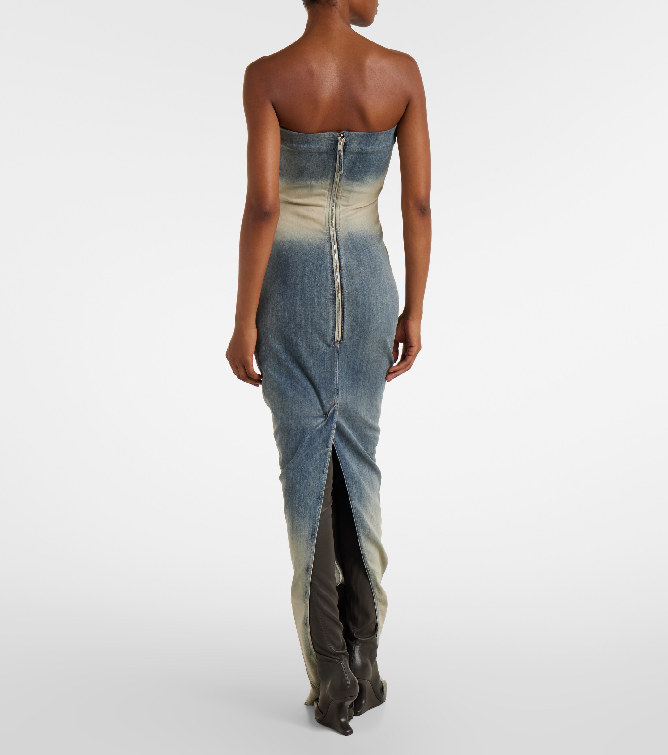 Rick Owens Denim bustier dress thumbnail