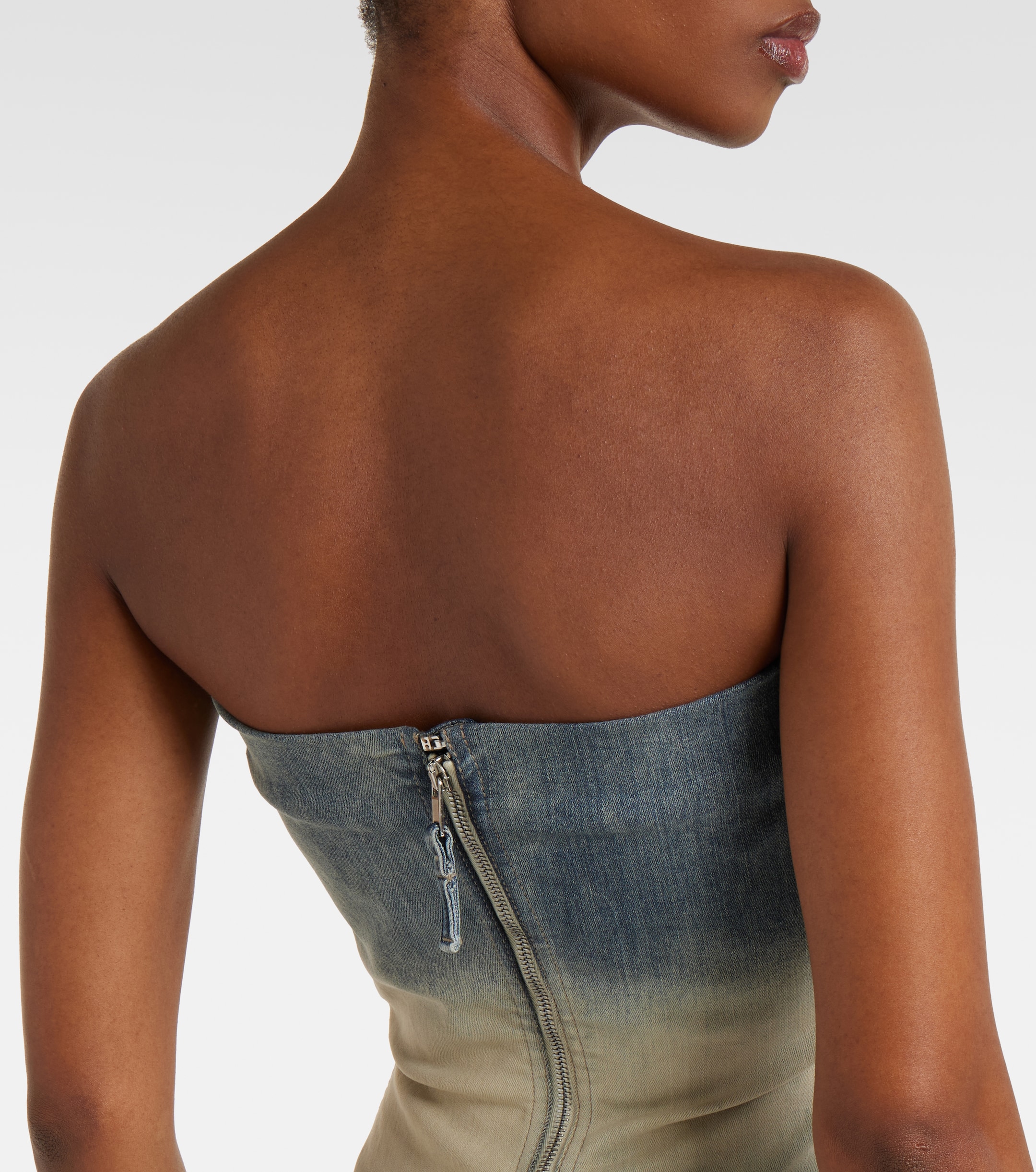 Rick Owens Denim bustier dress thumbnail