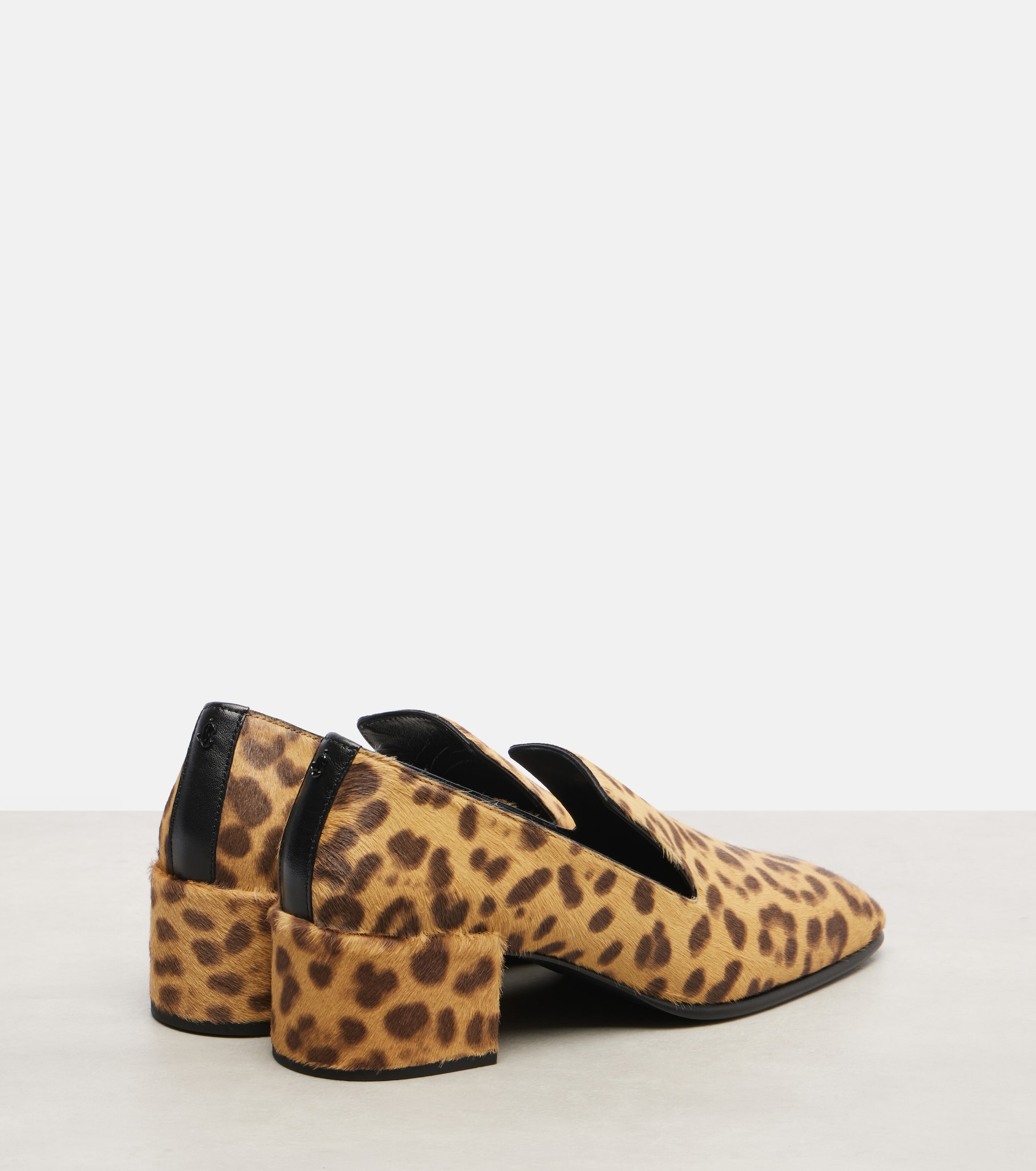 JIMMY CHOO Eliot Slipper 45 leopard-print calf hair pumps