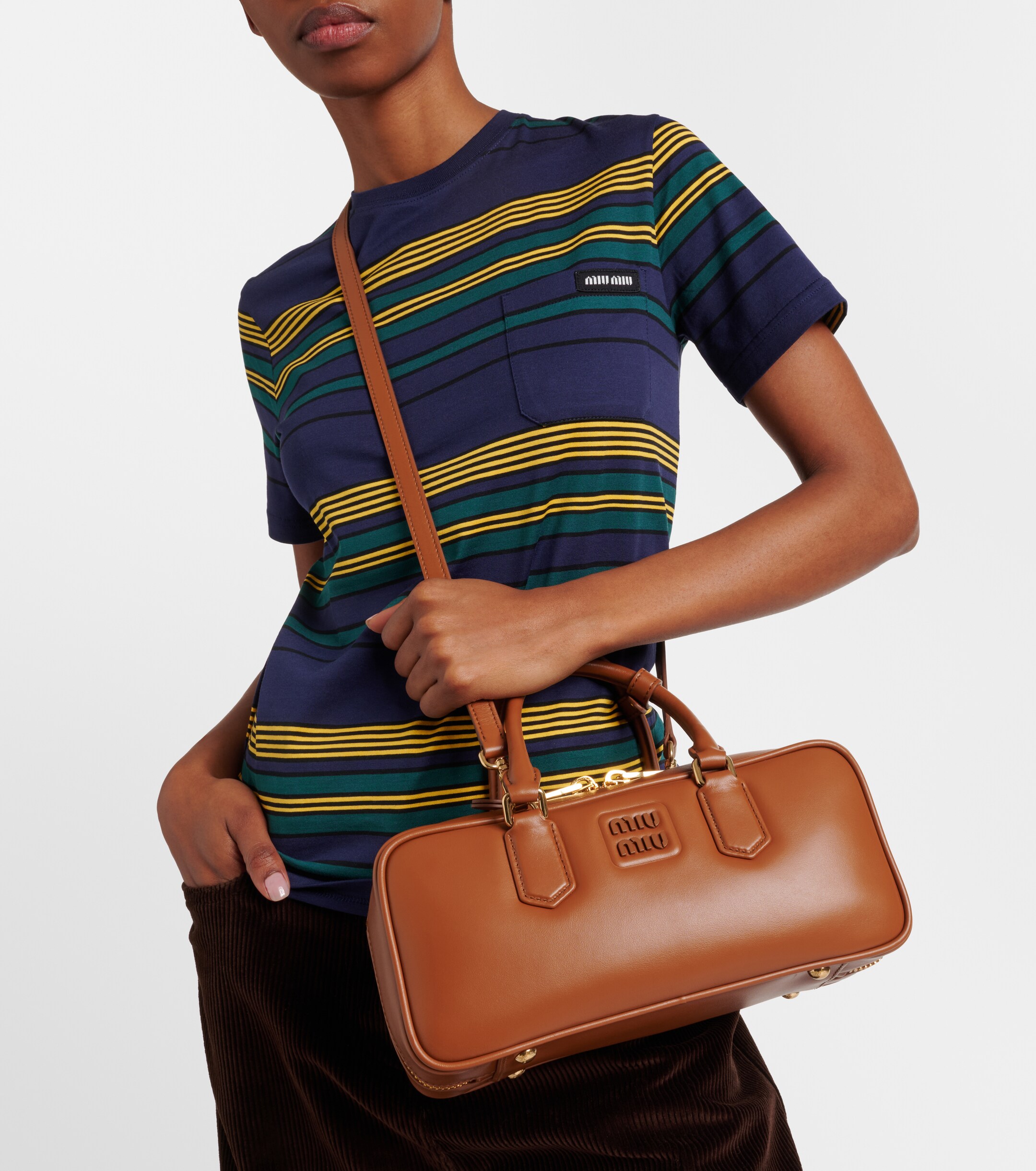 Miu Miu Arcadie Large leather top-handle bag