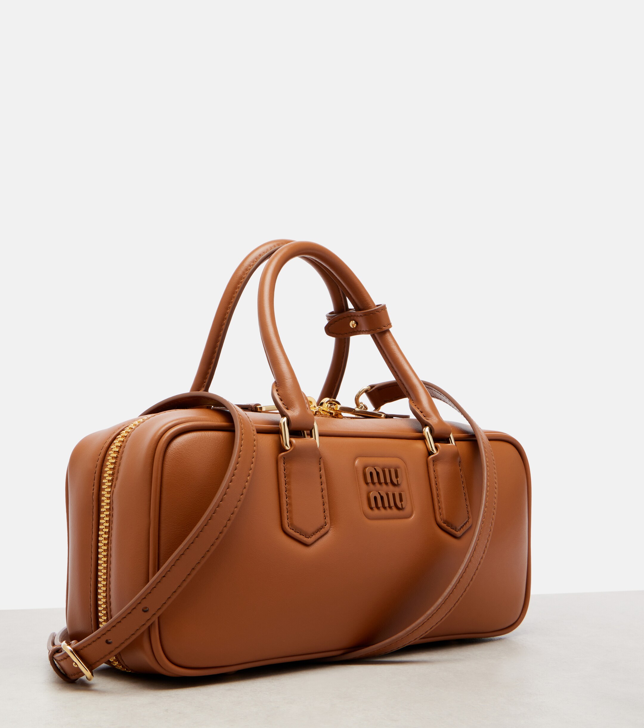 Miu Miu Arcadie Large leather top-handle bag