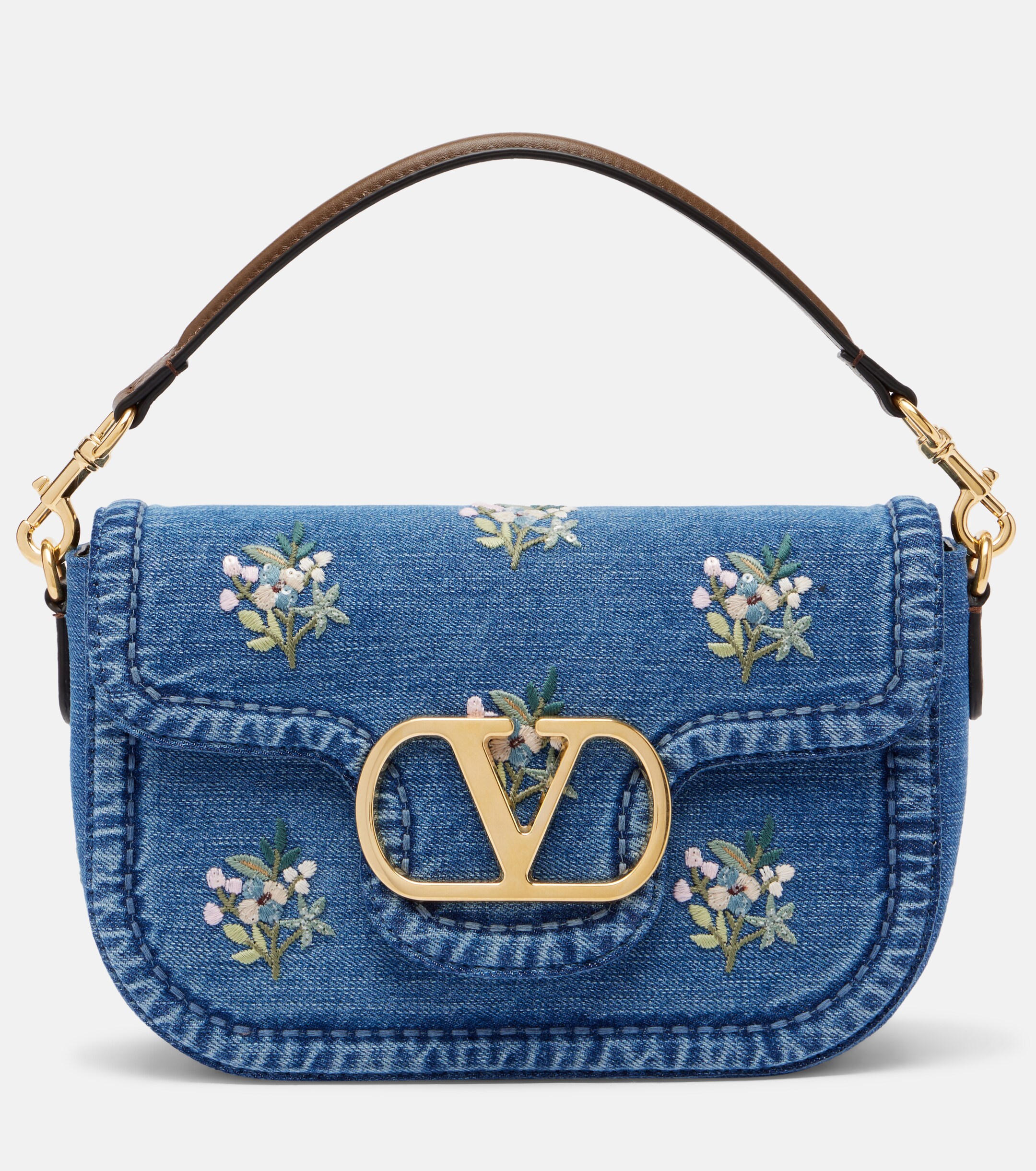 Valentino Garavani Alltime Medium denim top-handle bag