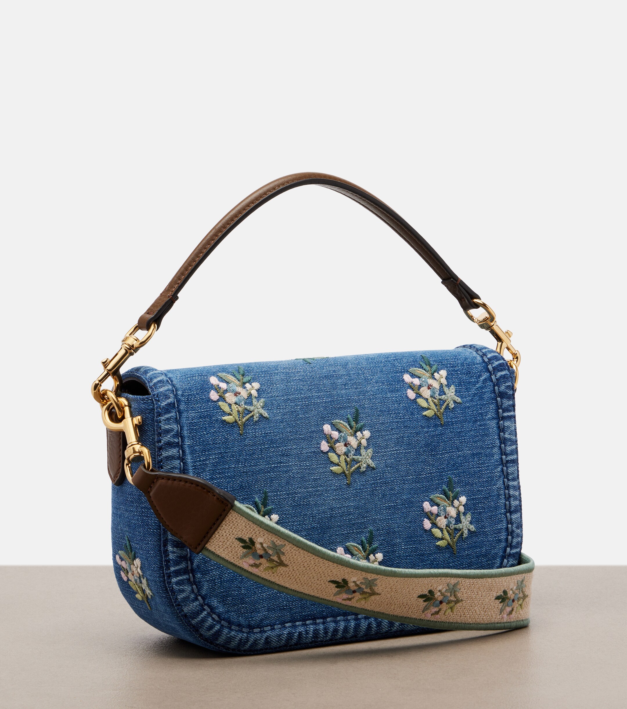 Valentino Garavani Alltime Medium denim top-handle bag thumbnail