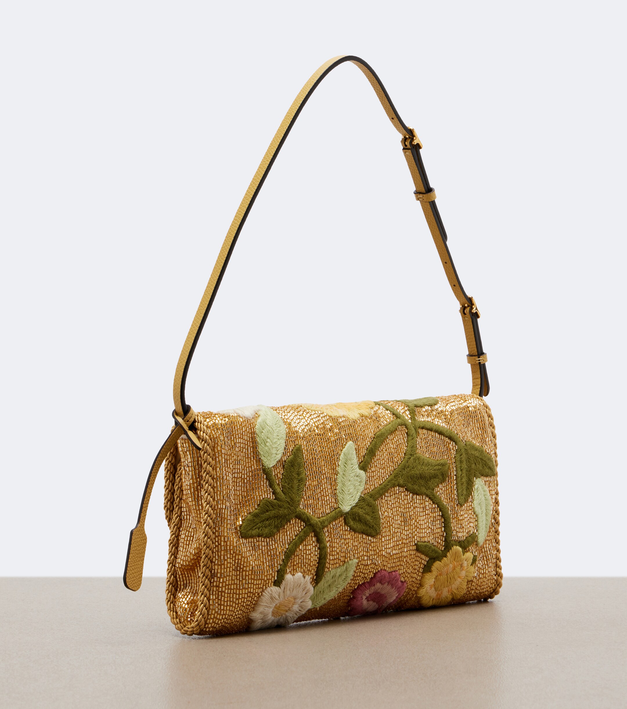 Valentino Garavani DeVain Small beaded floral shoulder bag thumbnail
