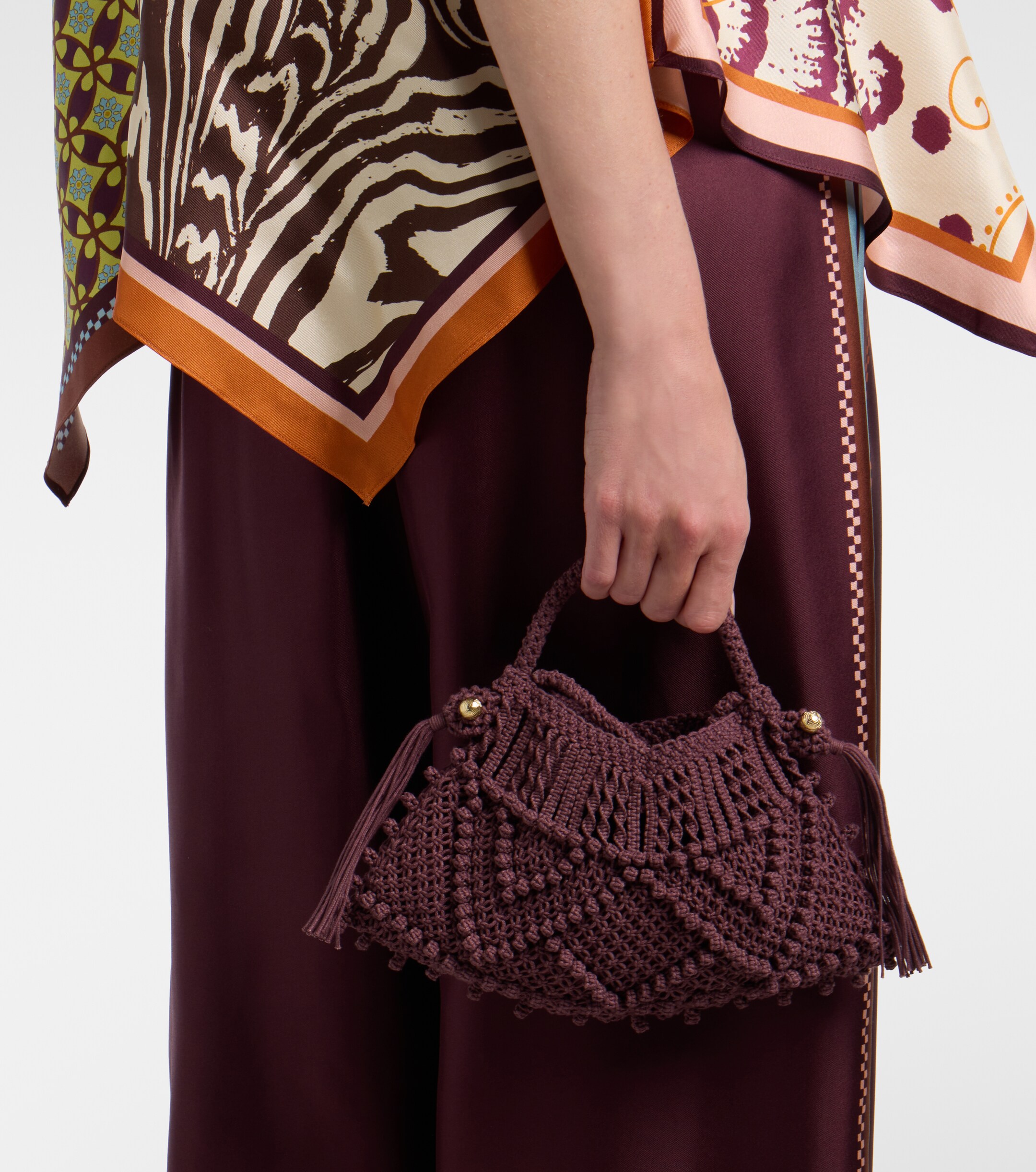 Alémais Macrame Small top-handle bag