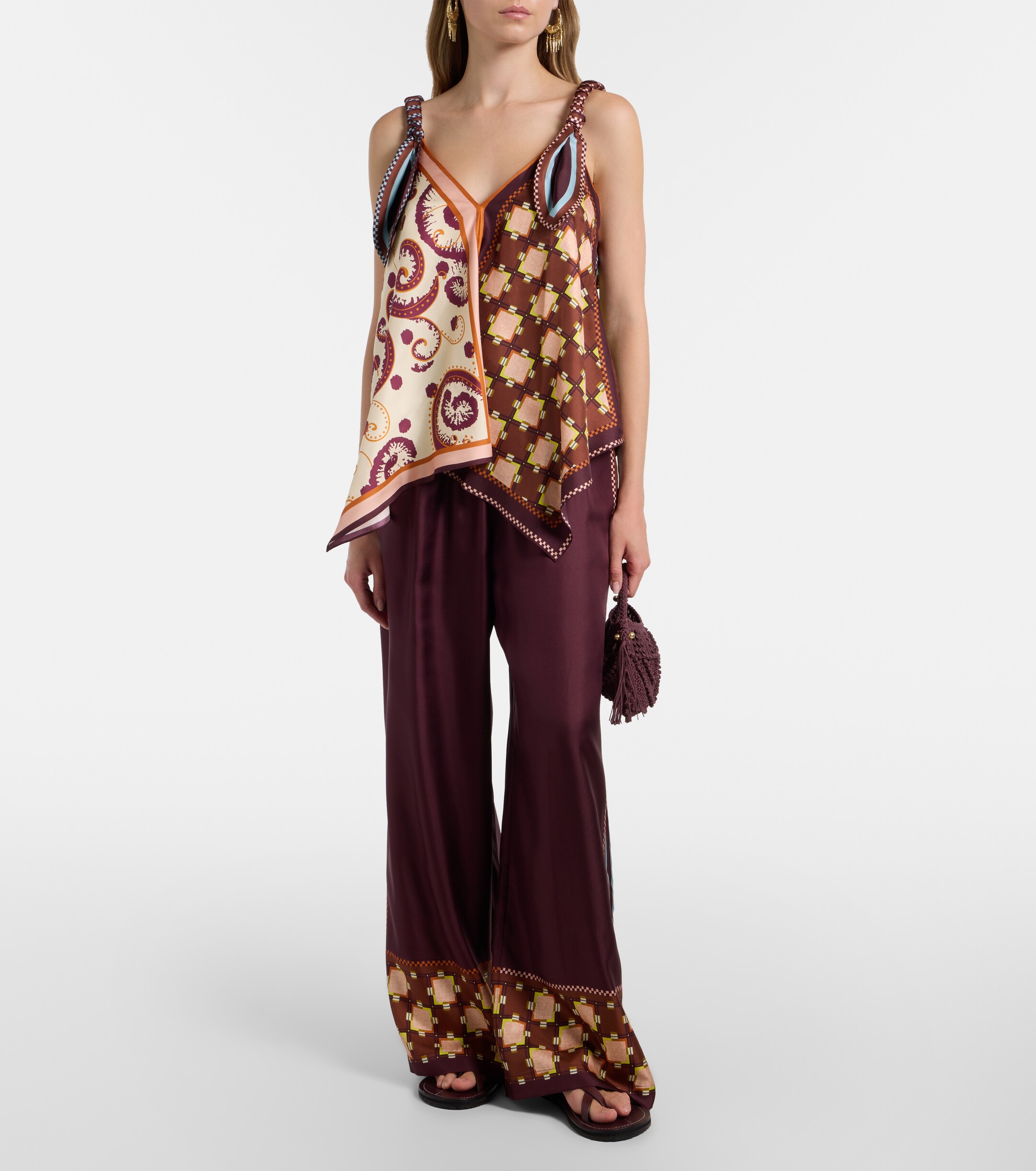 Alémais Macrame Small top-handle bag