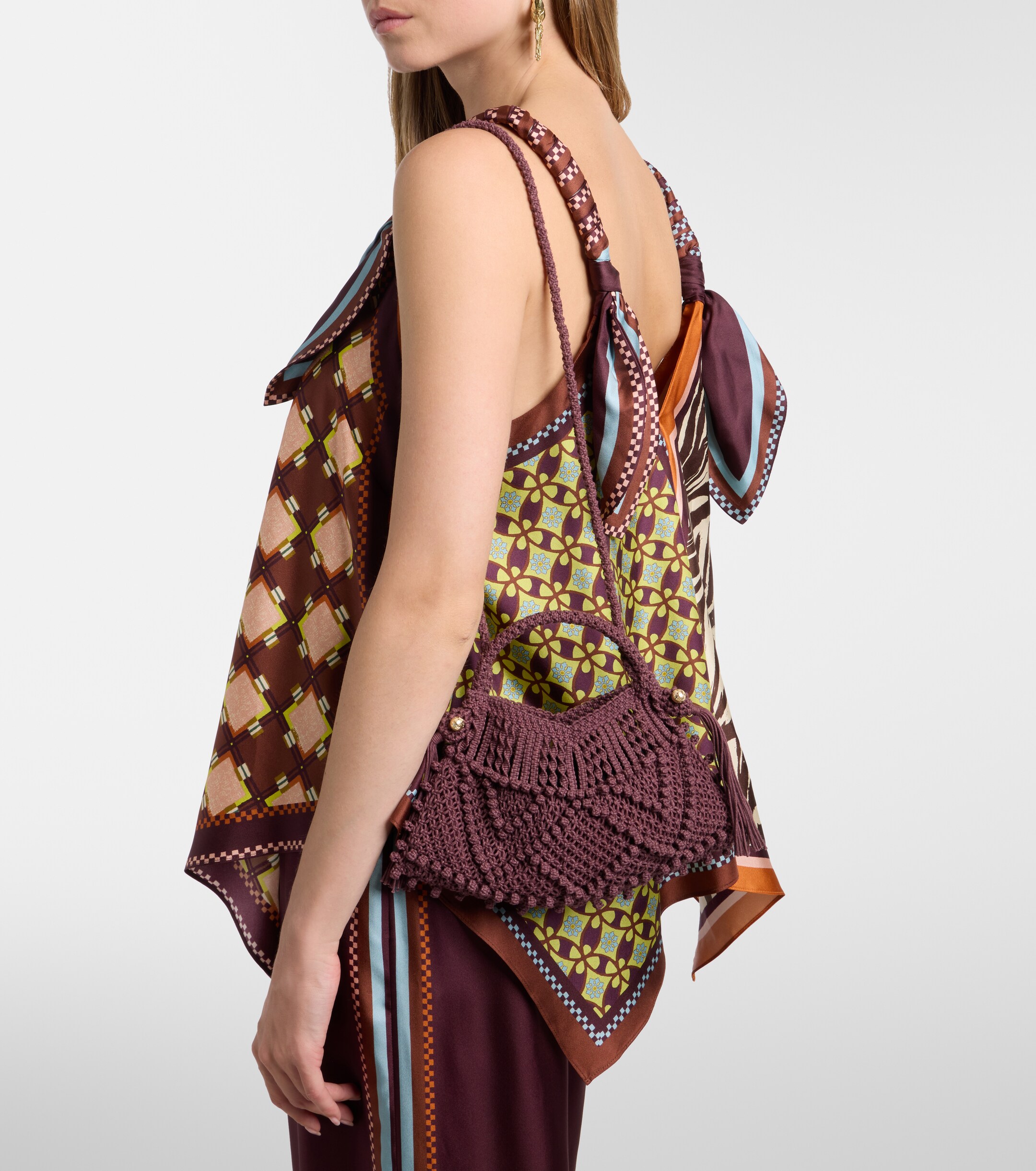 Alémais Macrame Small top-handle bag