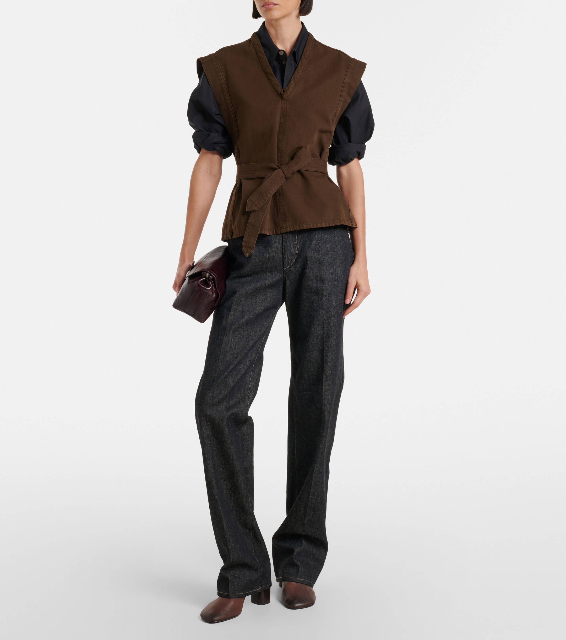 Lemaire Gear Small leather shoulder bag