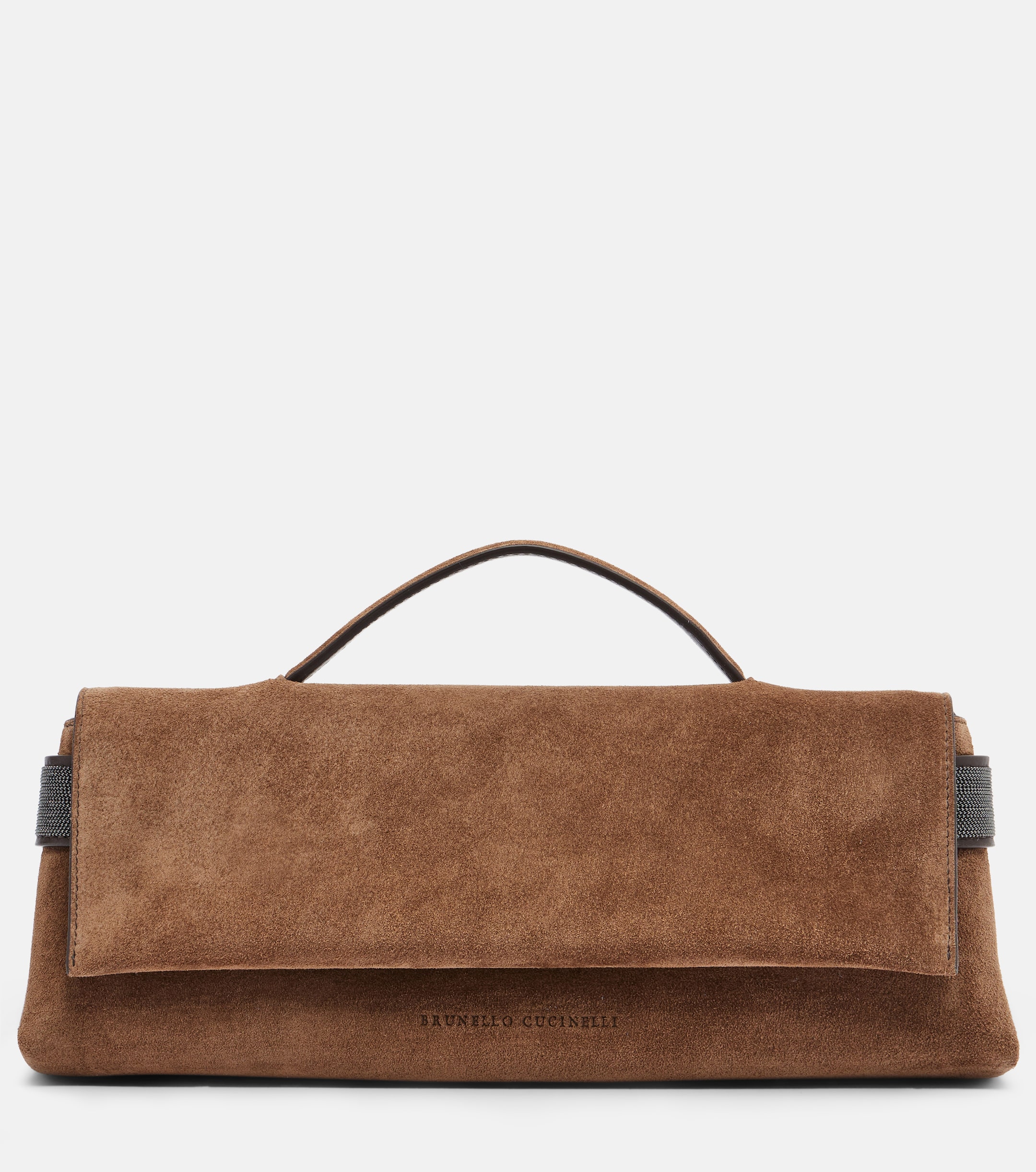 Brunello Cucinelli Essence Small suede top-handle bag