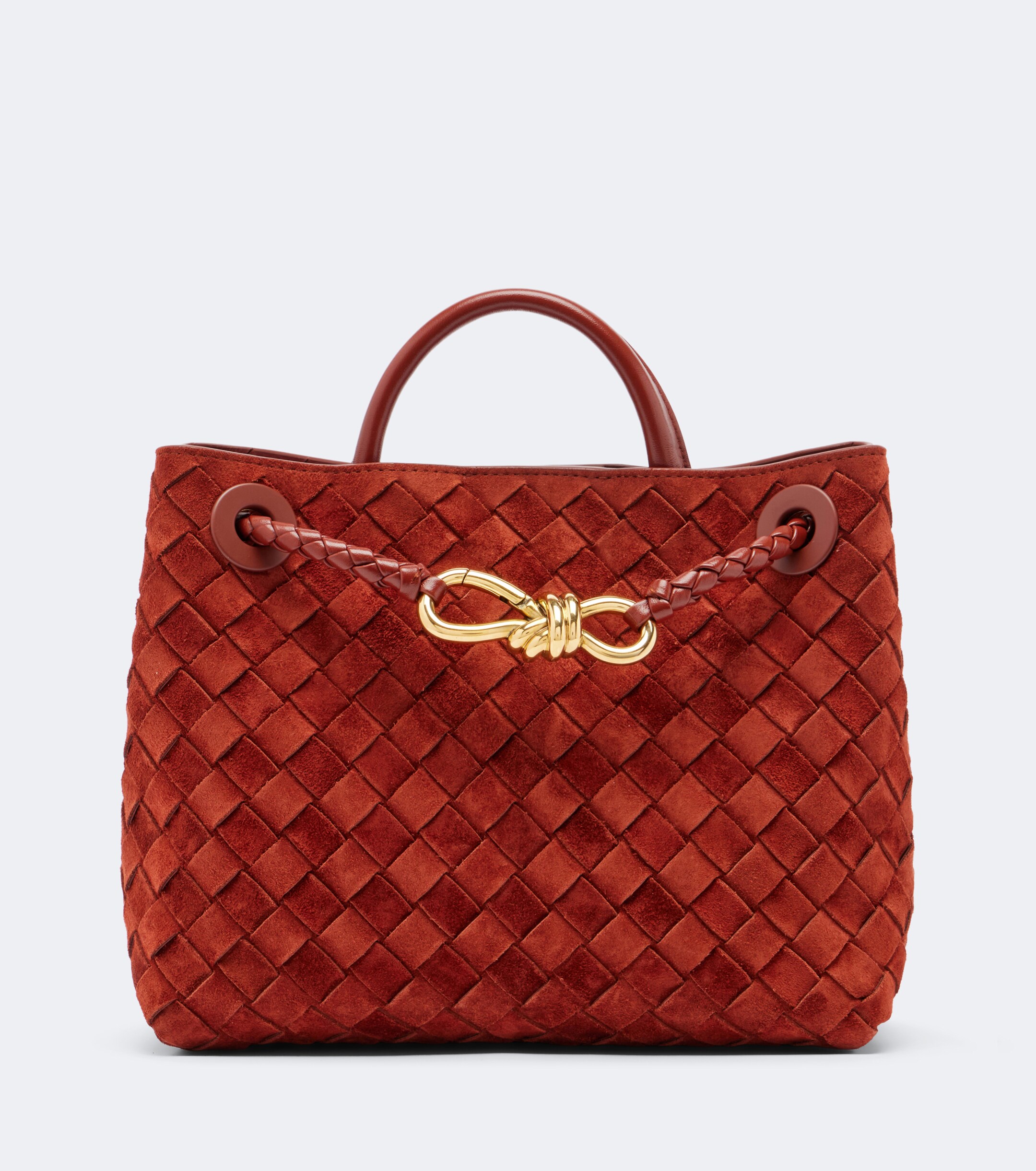 Bottega Veneta Andiamo Small suede top-handle bag