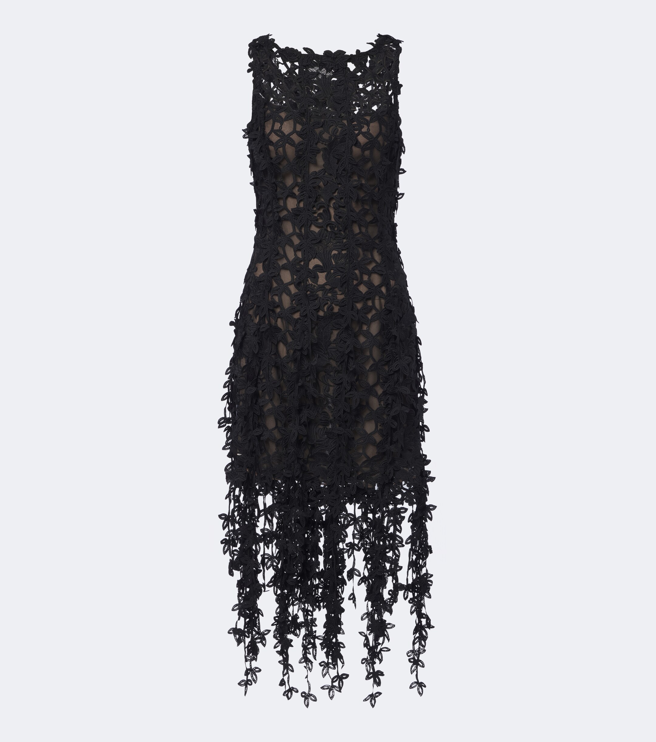 Oscar de la Renta Oscar de la Renta Semi-sheer guipure lace midi dress