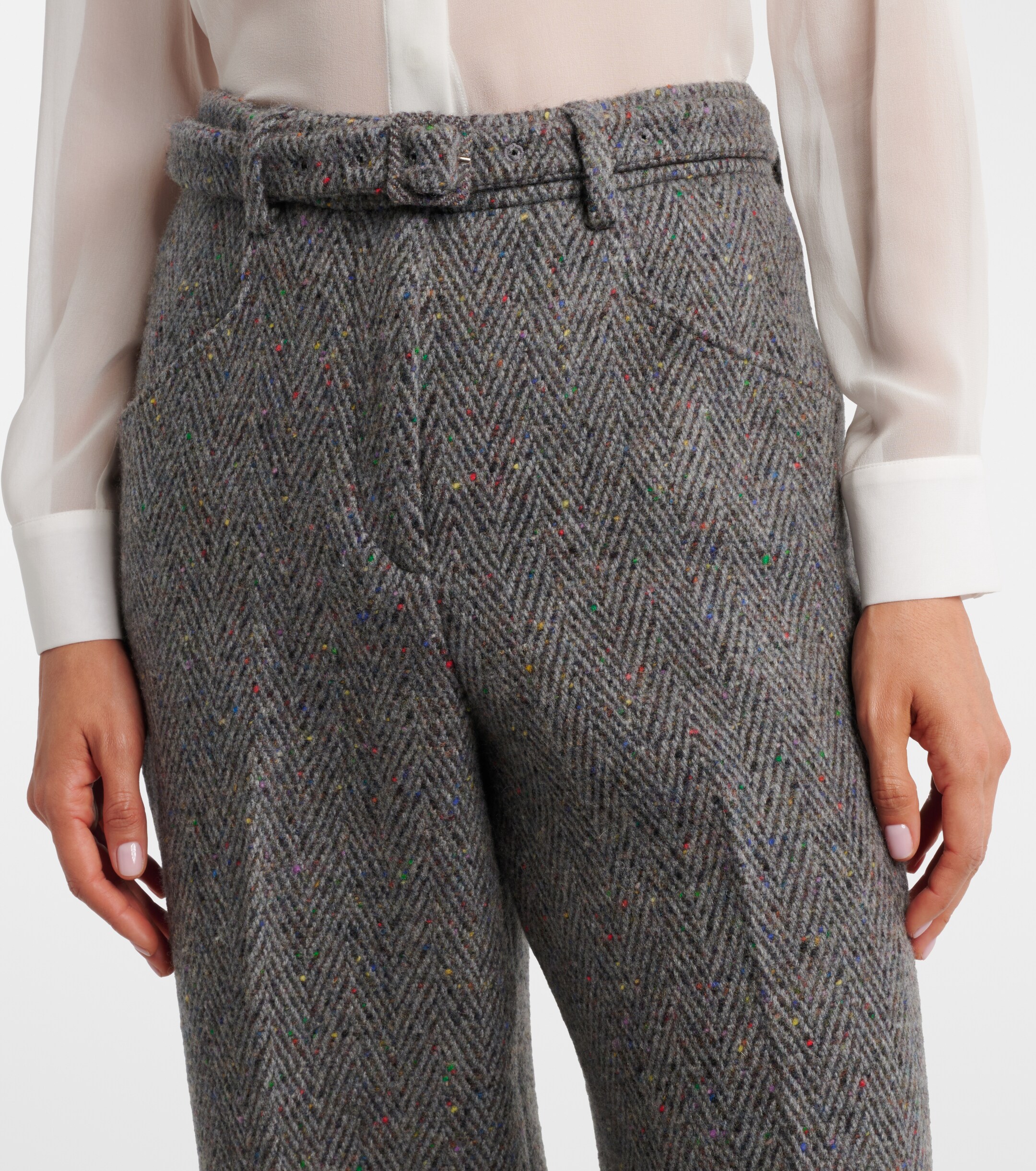 Gabriela Hearst Gabriela Hearst Norman belted cashmere and wool wide-leg pants