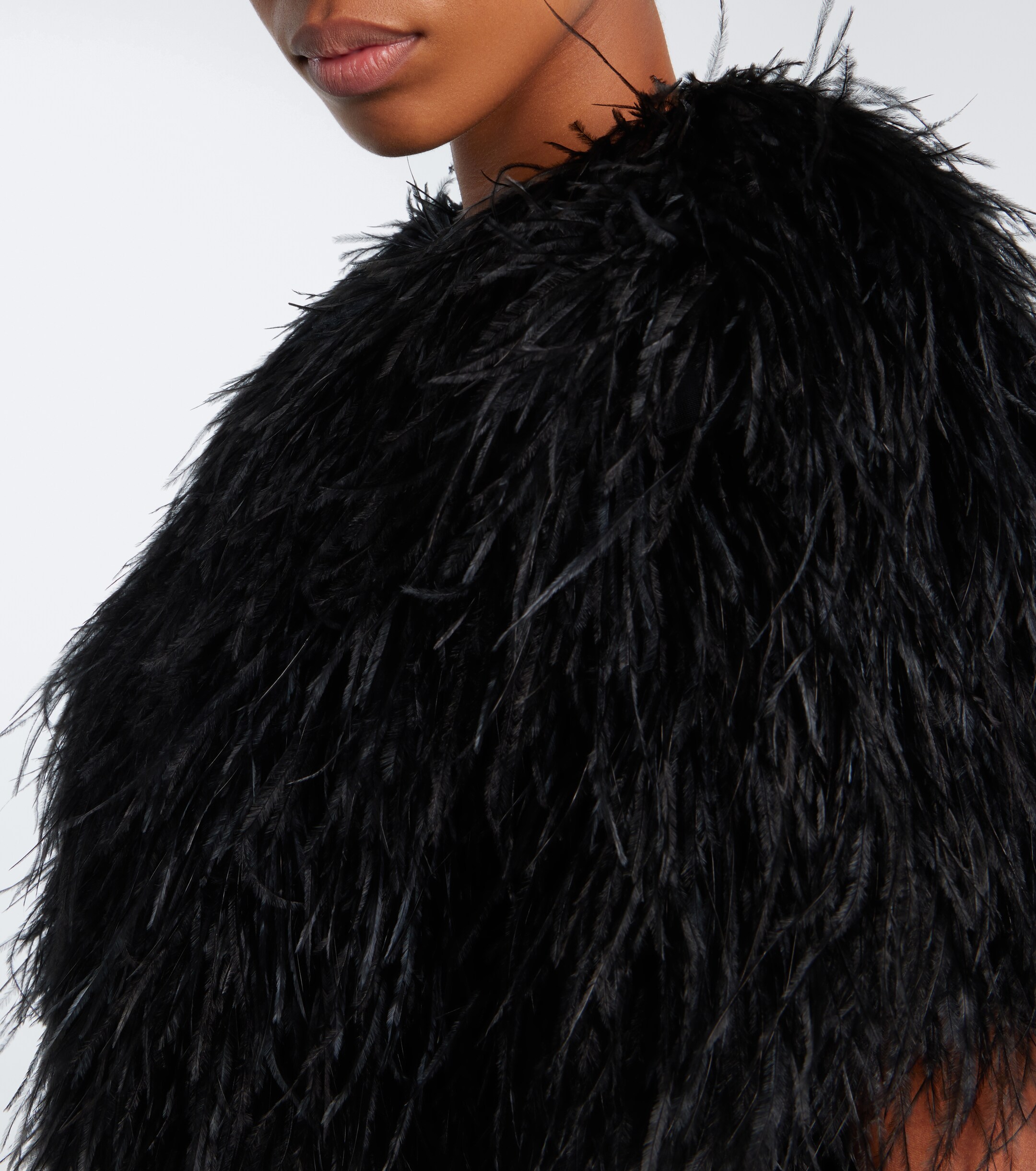 LOULOU DE SAISON Loulou de Saison Iona feather-trimmed top